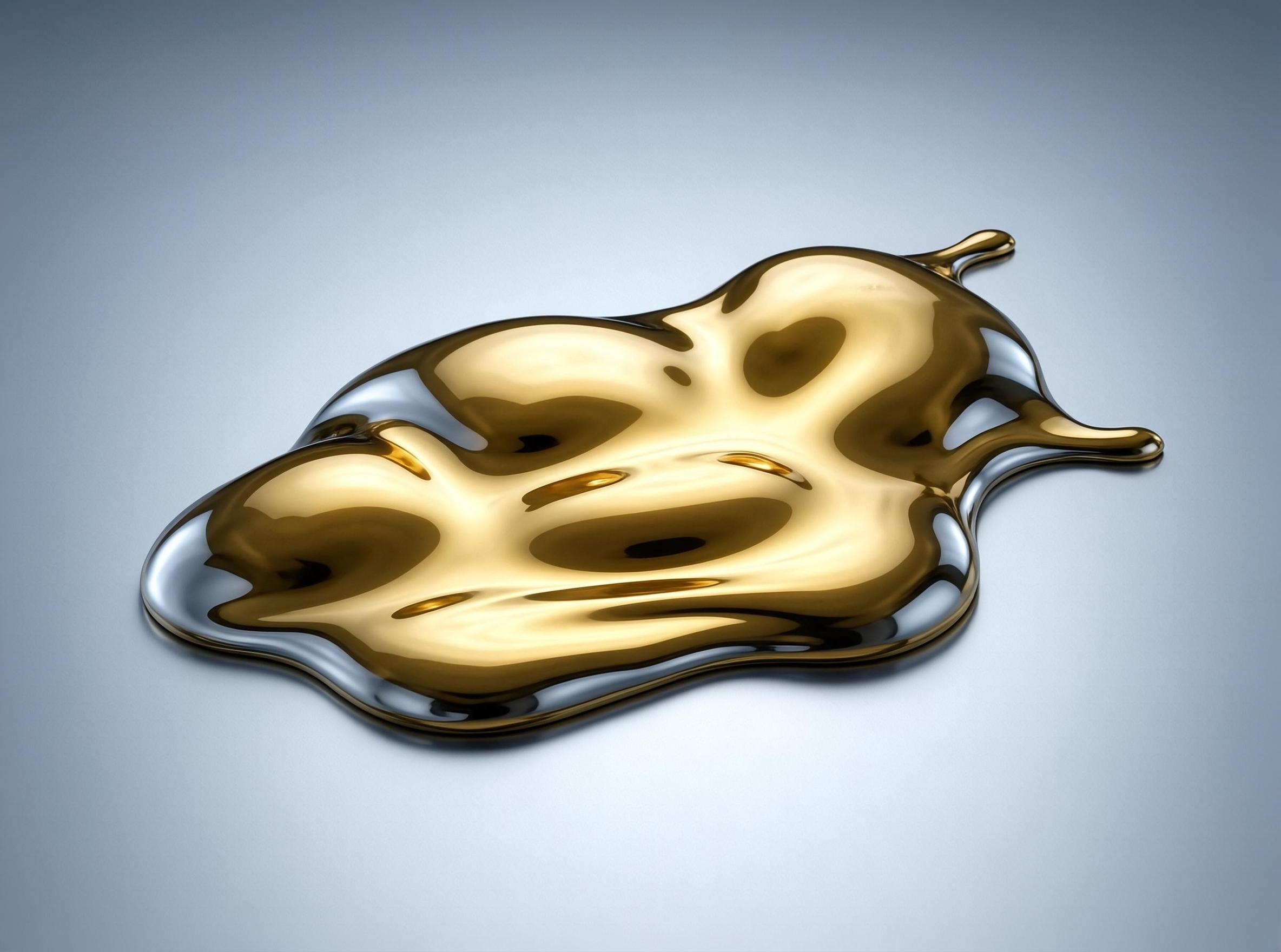 Golden Liquid Blob