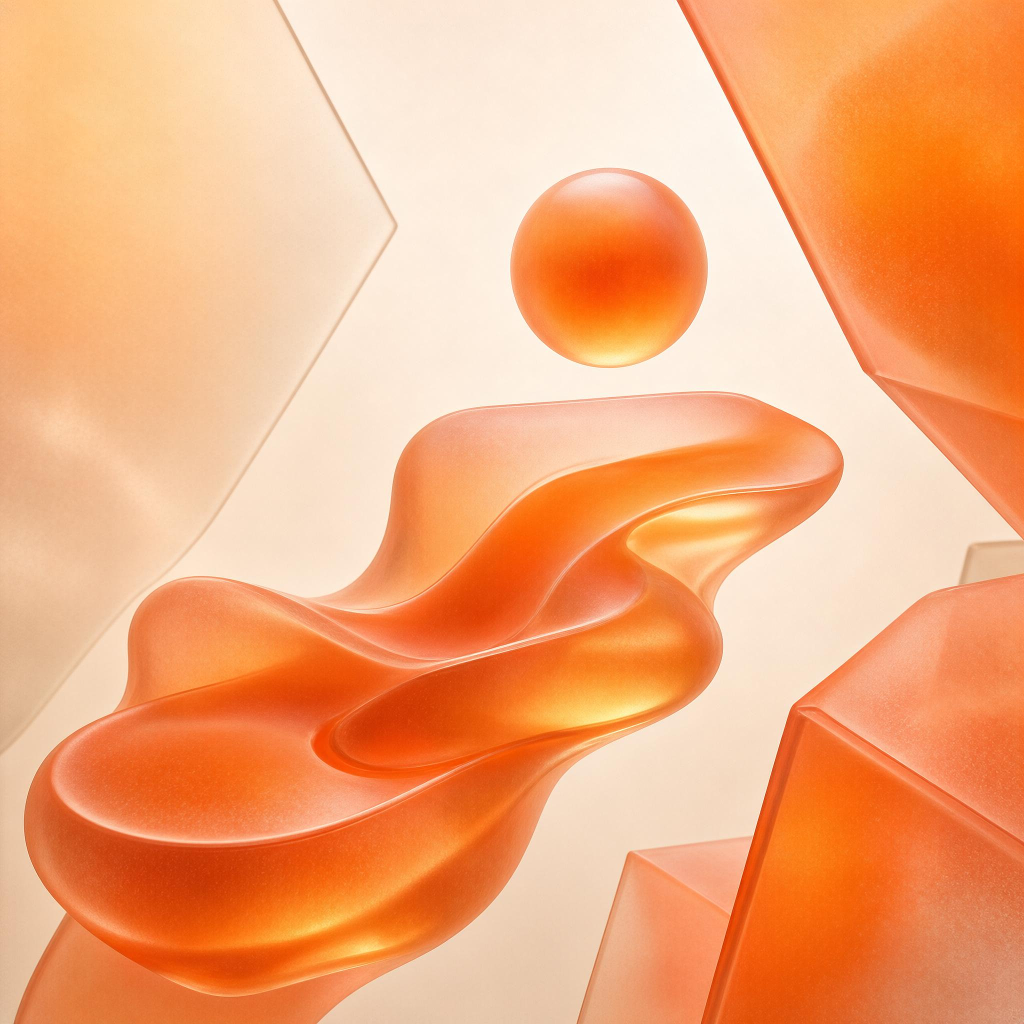 Abstract Orange Glass Forms