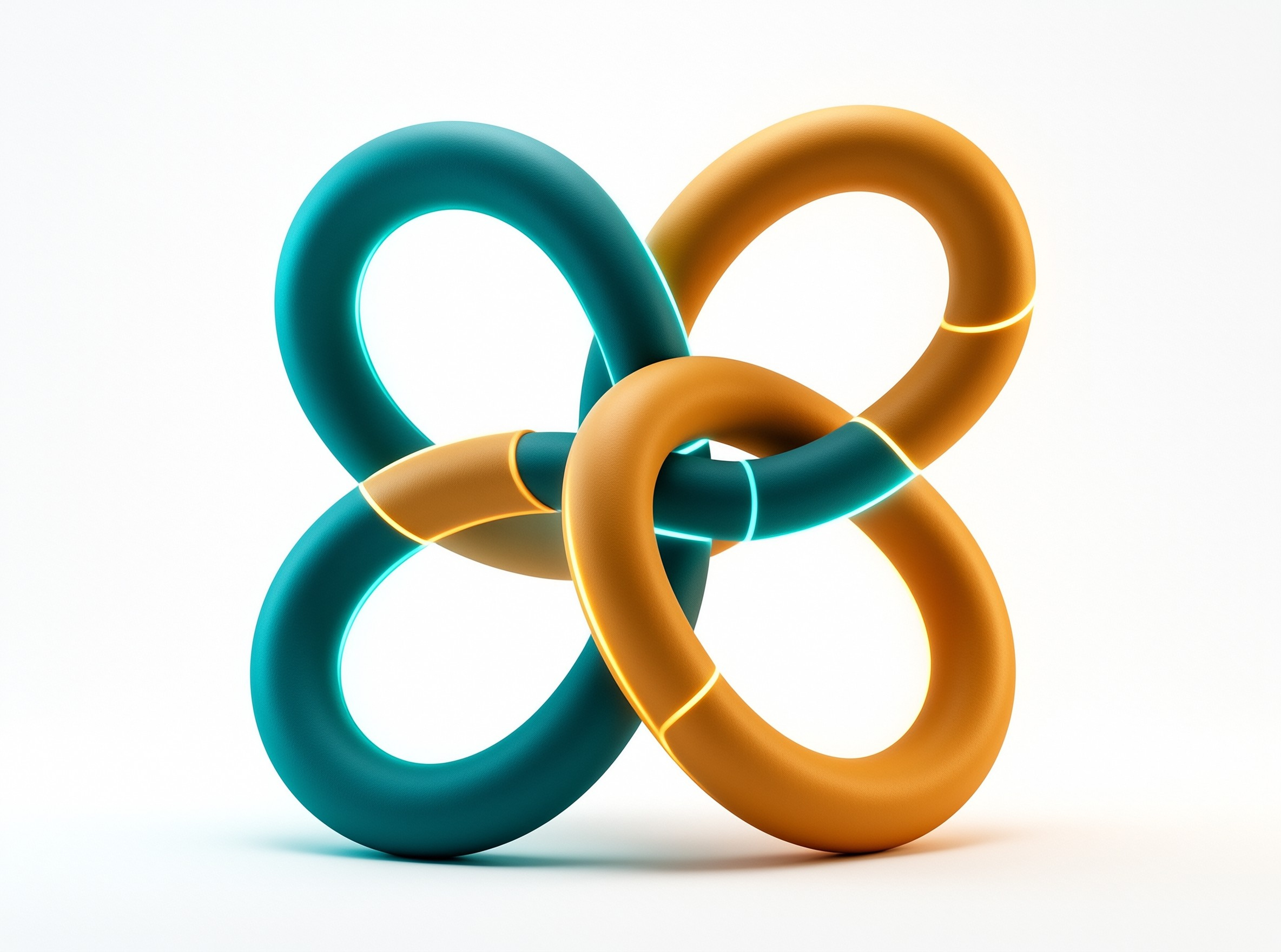 Interlocking Blue Gold Rings