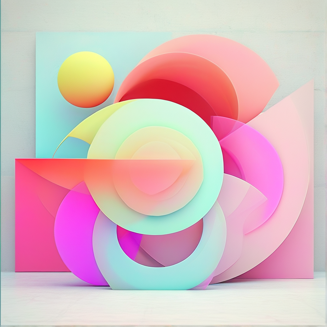 Pastel Geometric Composition