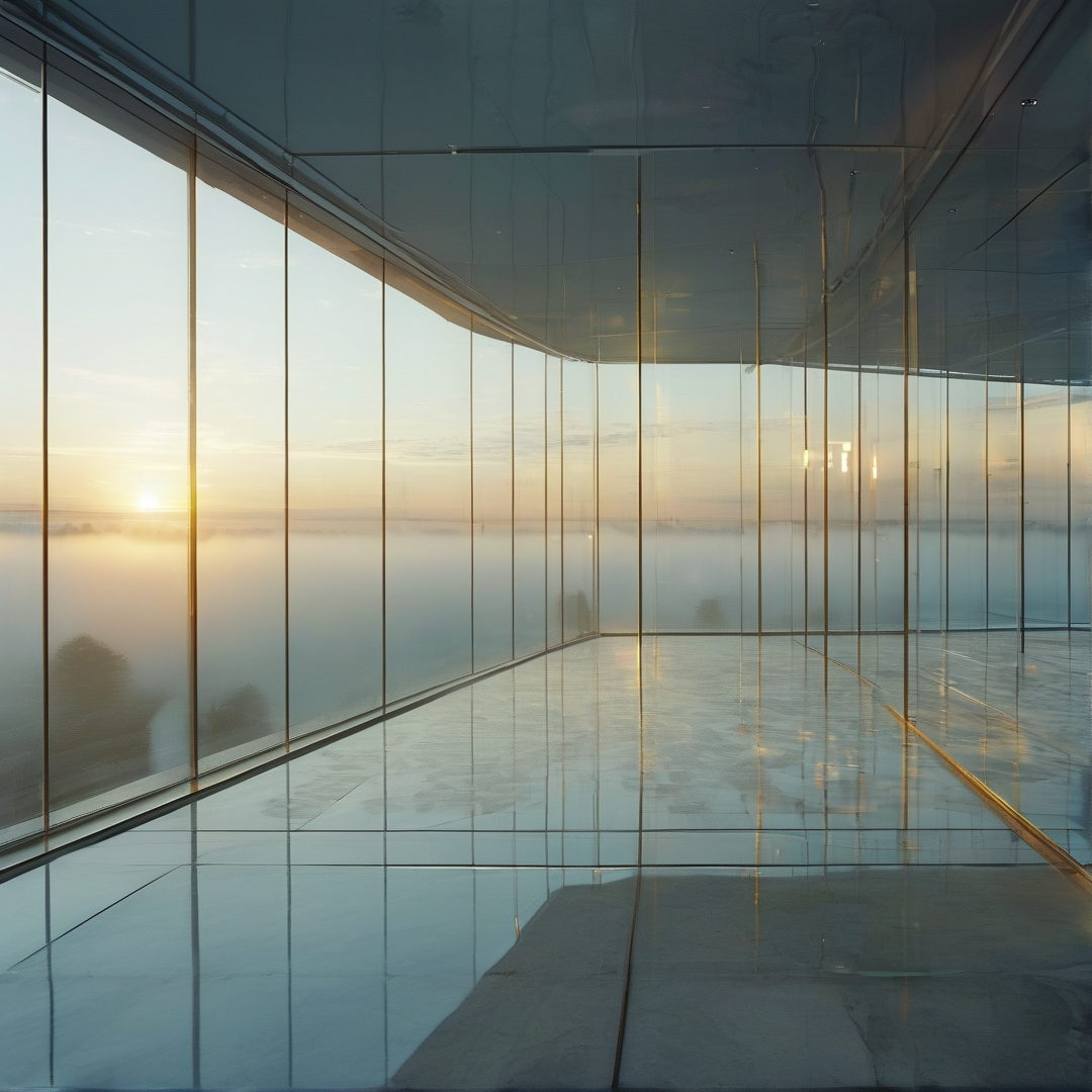 Modern Glass Room Sunrise