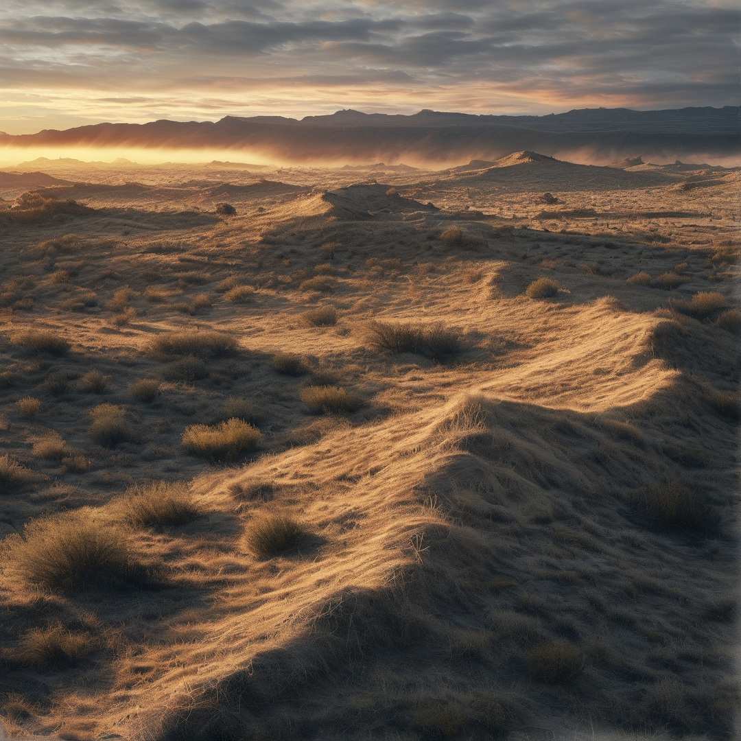 Golden Hour Desert Dunes