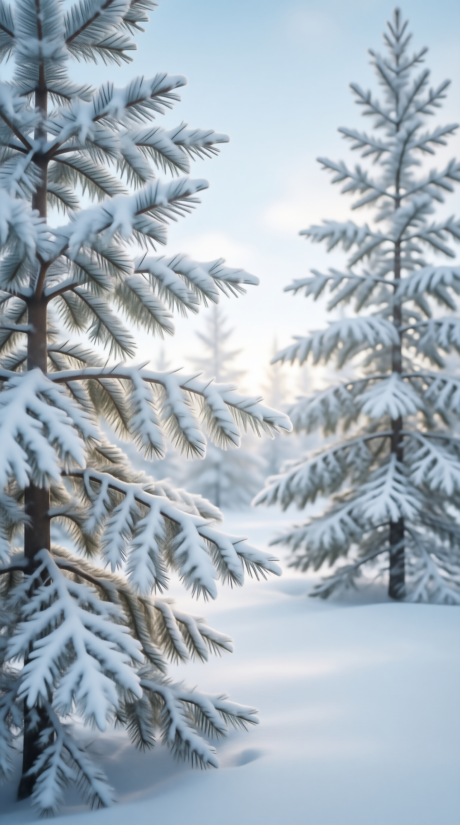 Snowy Pine Forest