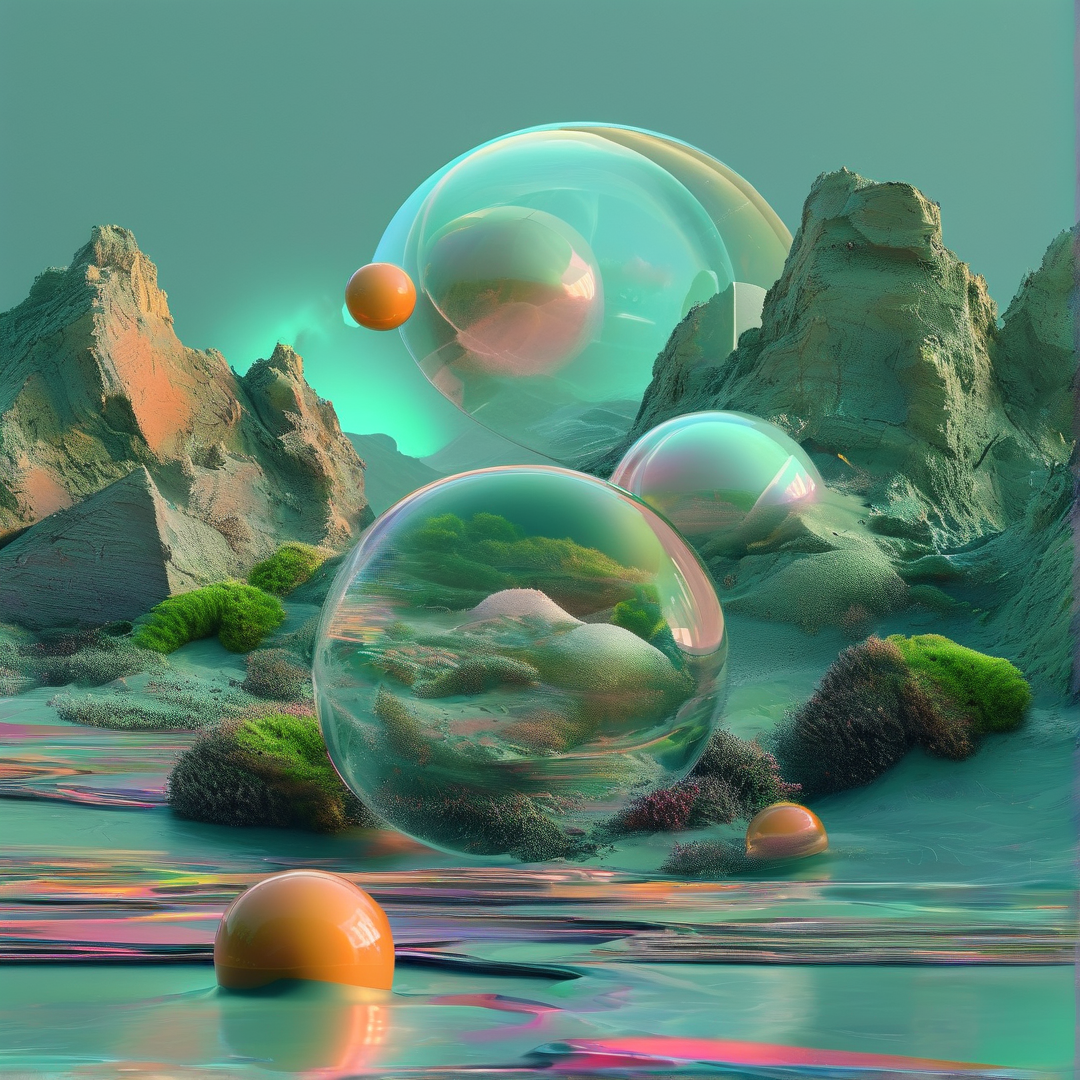Surreal Bubble Landscape