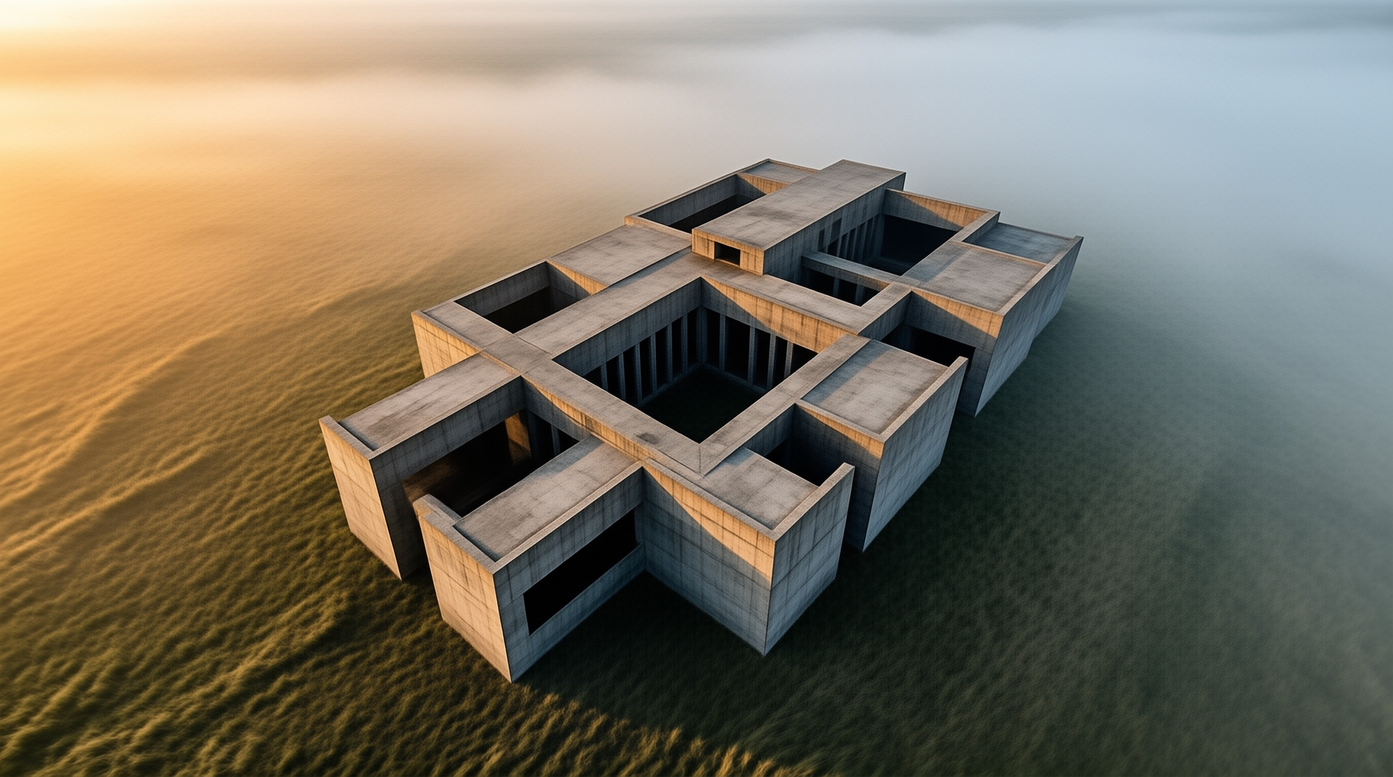 Modern Concrete Water Complex