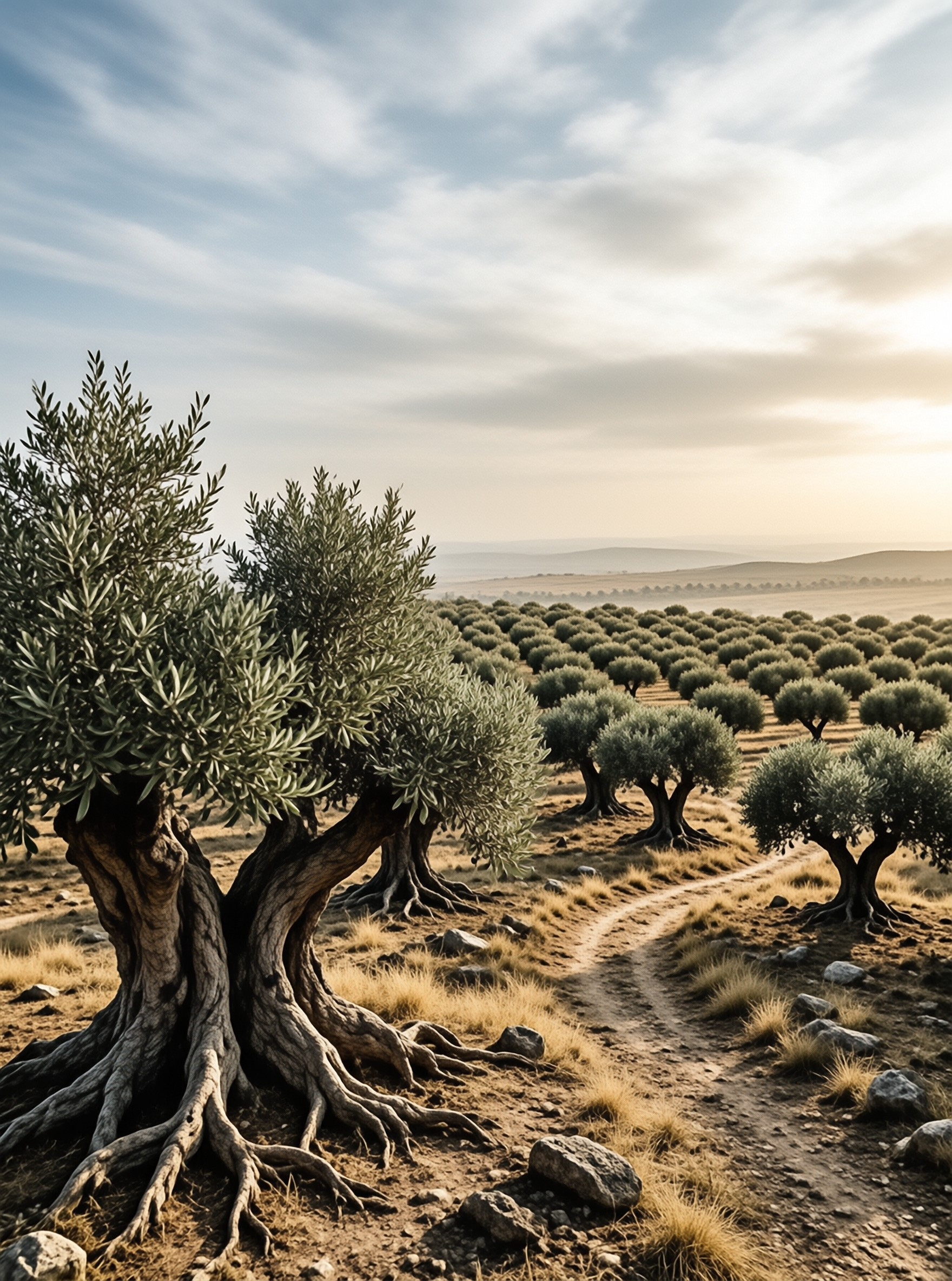 Golden Hour Olive Grove