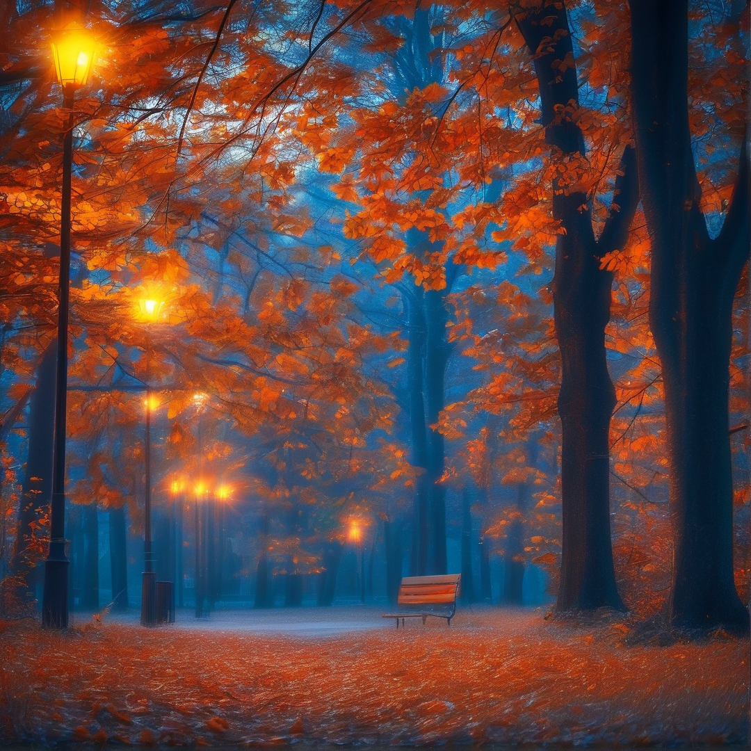 Autumn Night in the Park