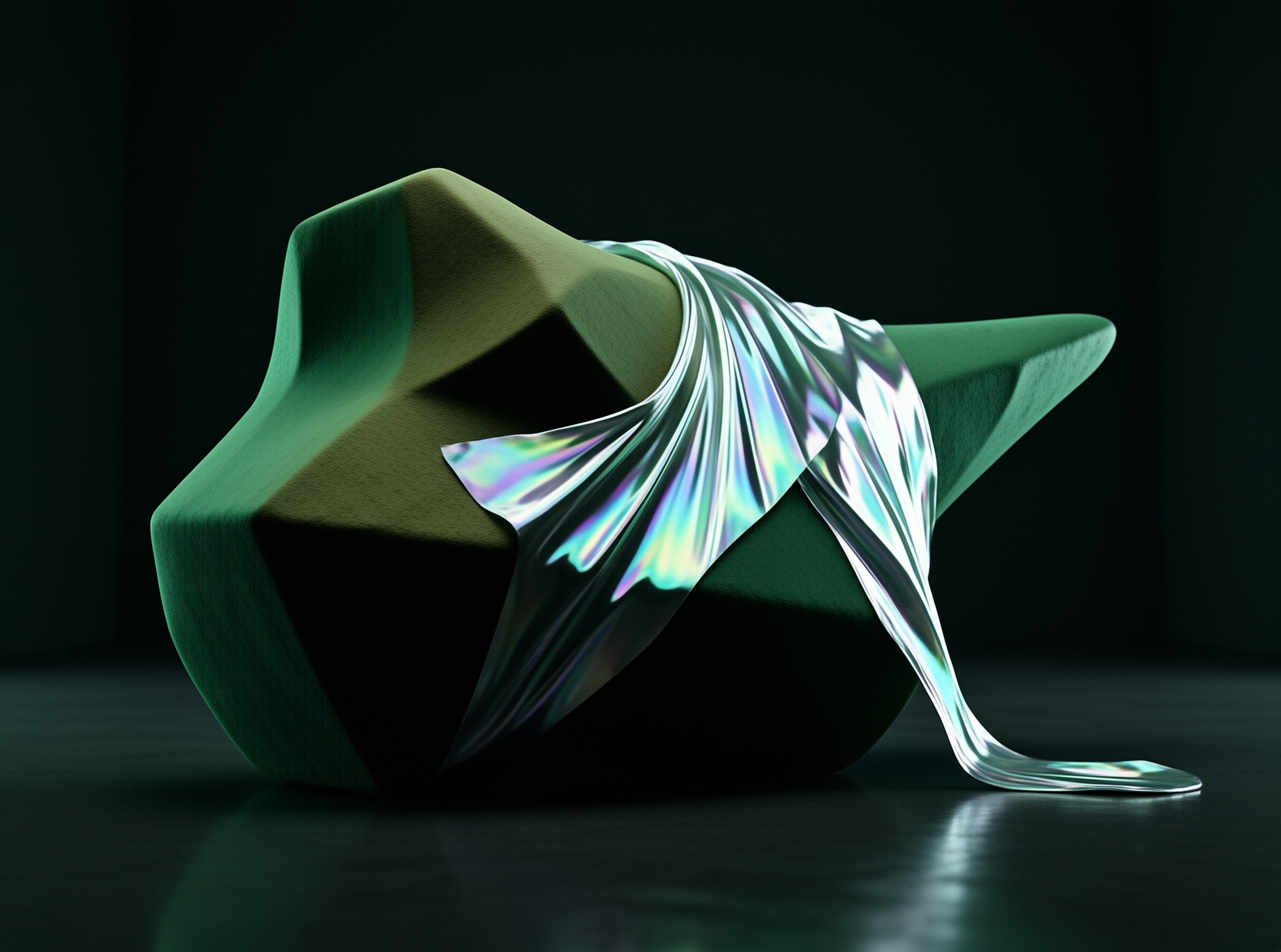 Green Geometric Abstract Art