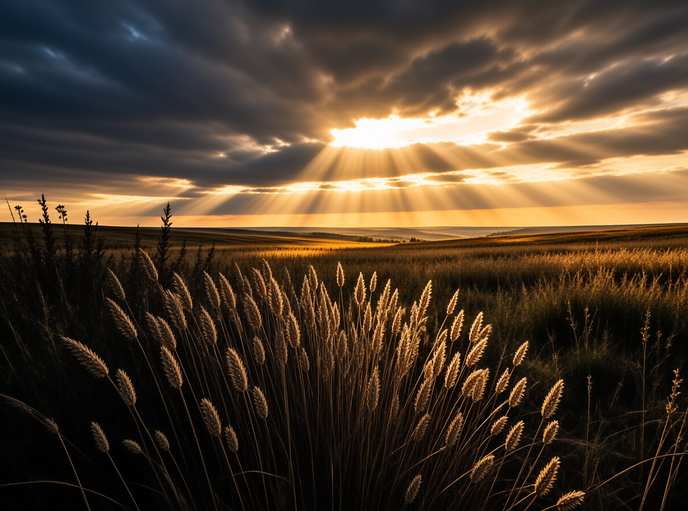 Sunburst over Wild Grass