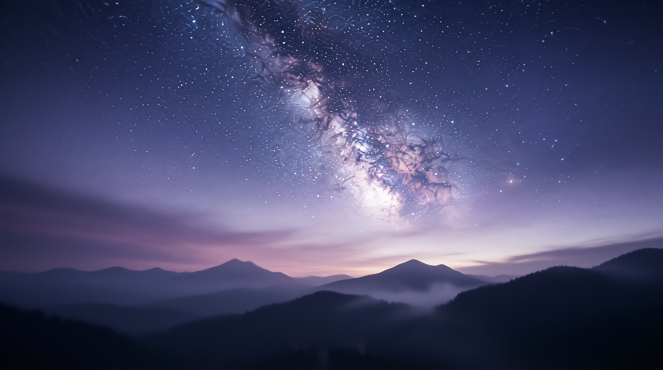 Starry Galaxy Landscape