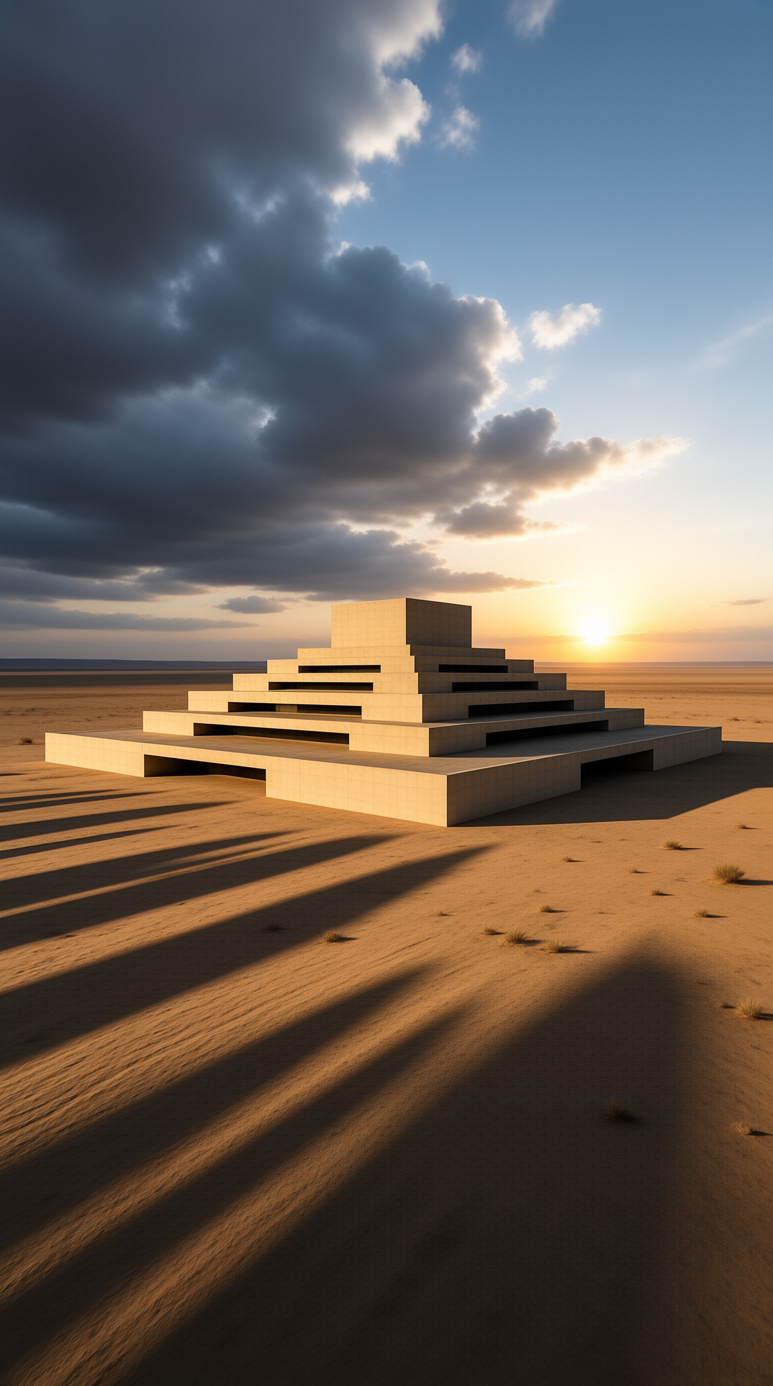 Desert Stepped Pyramid Sunset