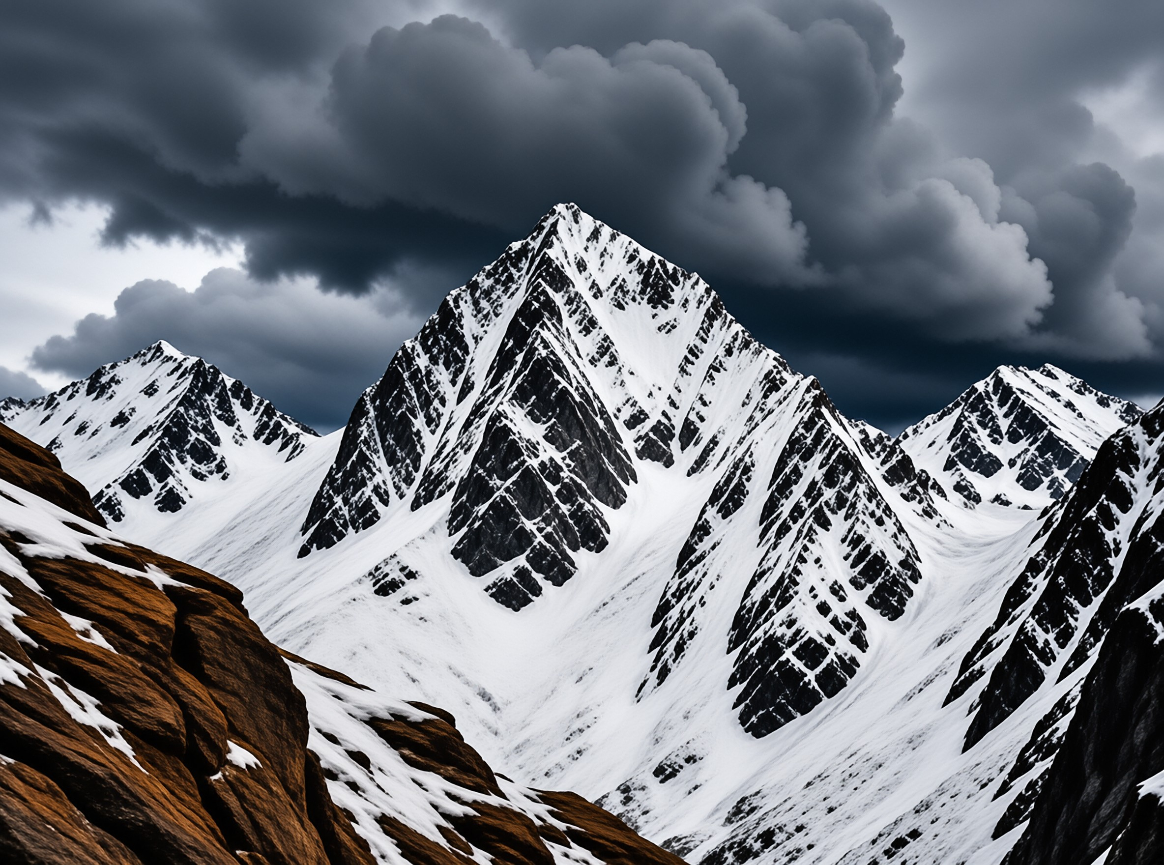 Majestic Snowy Mountain Peak