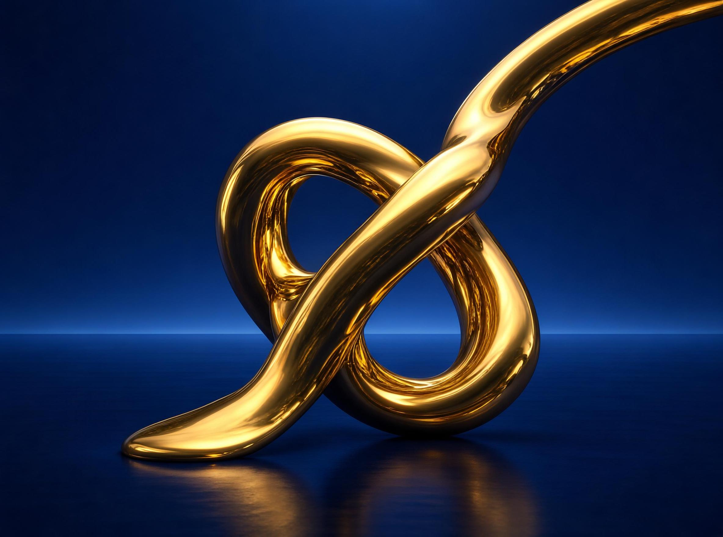 Golden Infinity Sculpture