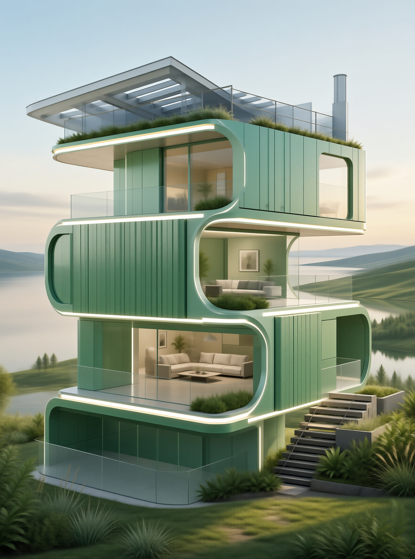 Futuristic Green House Design