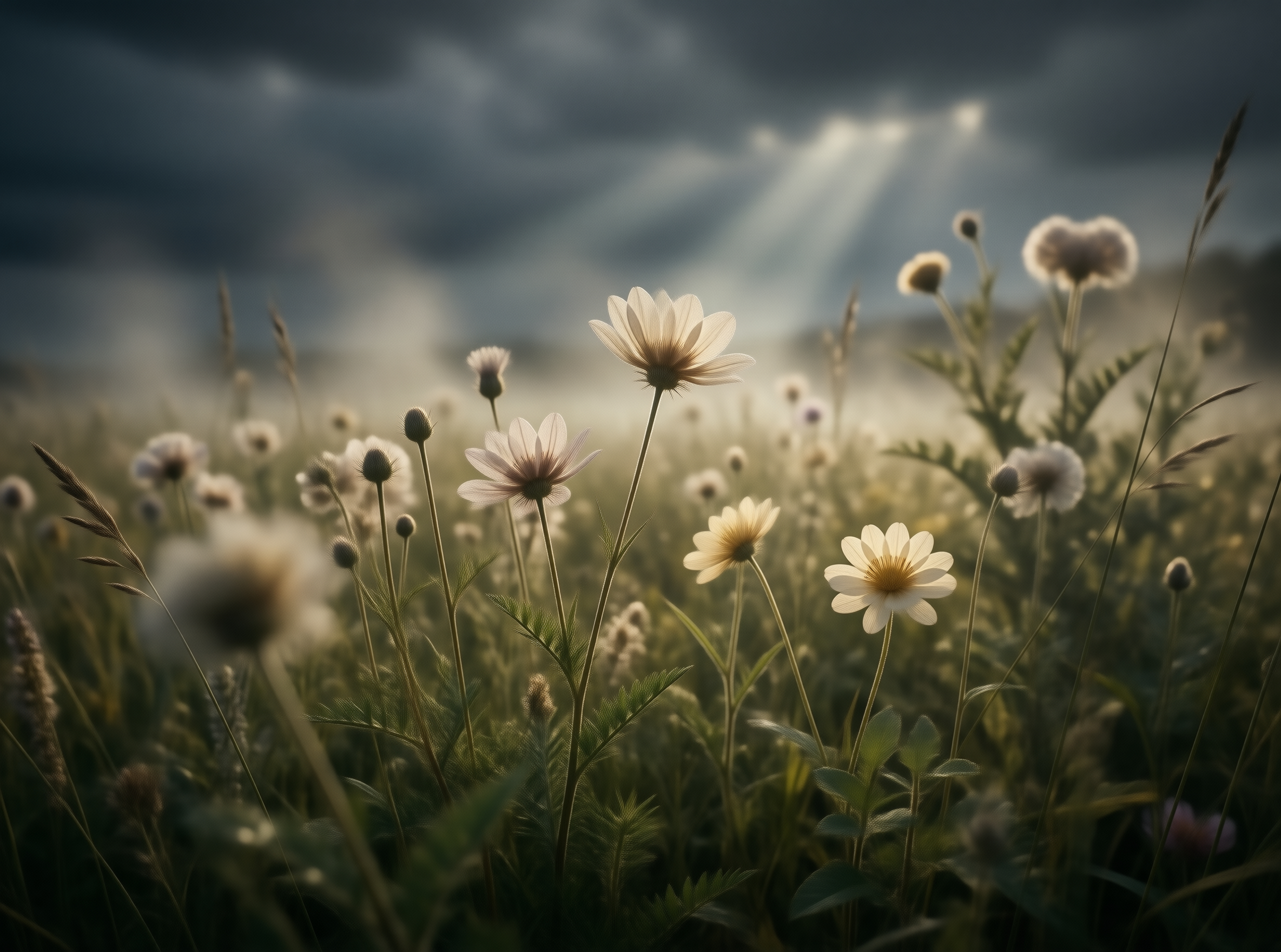 Wildflowers in Sunbeams