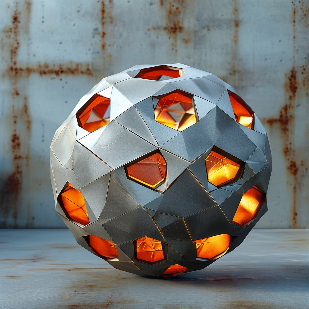 Geometric Metal Sphere