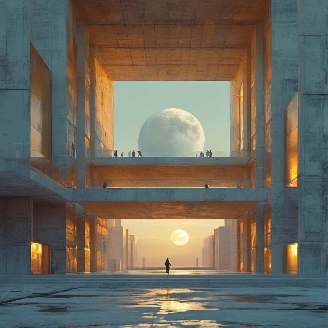 Brutalist Moon Vista
