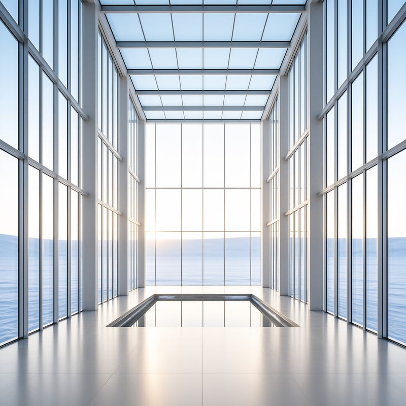 Minimalist Glass Ocean Room