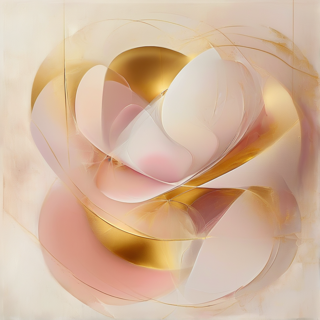 Abstract Golden Floral