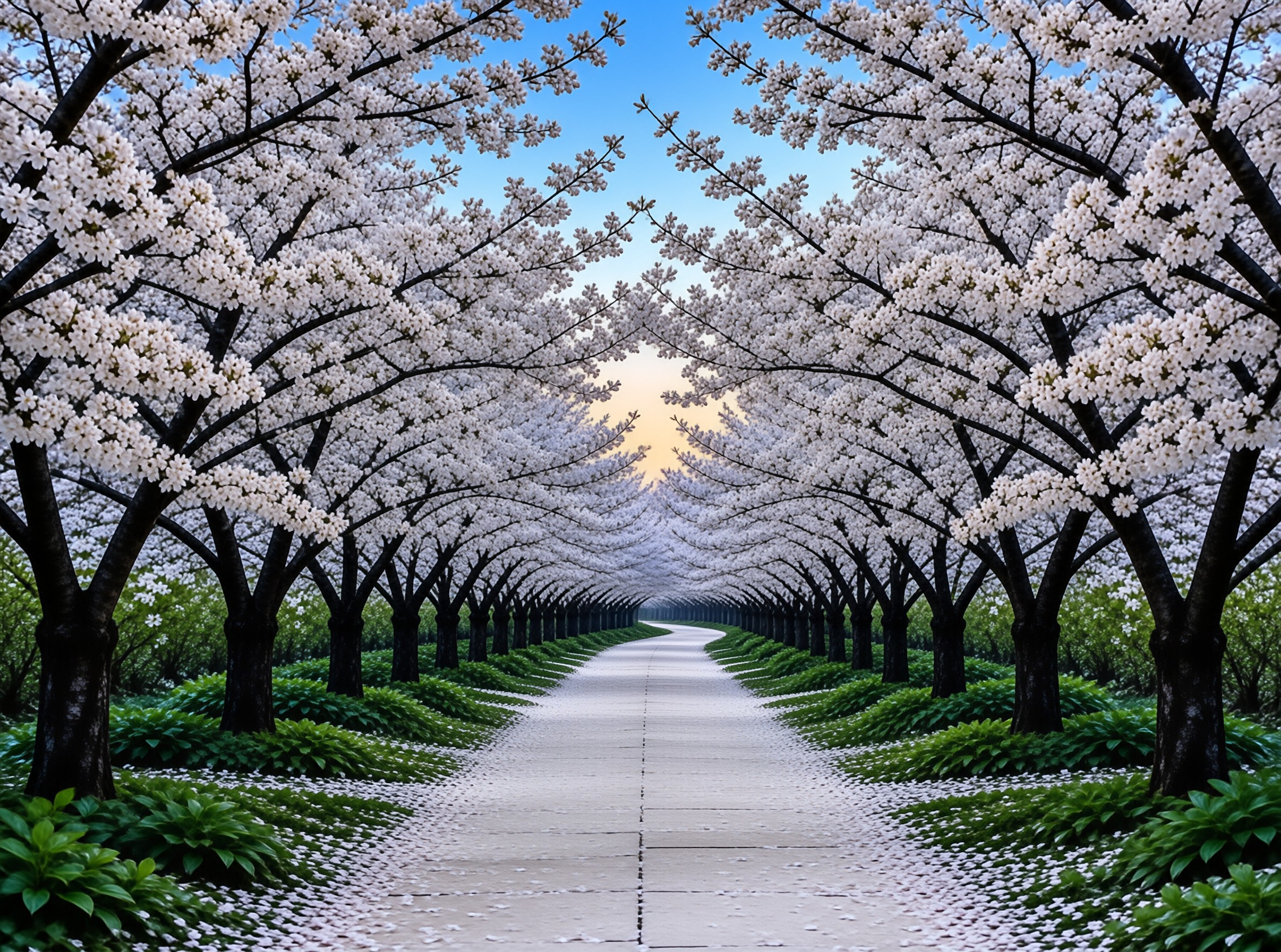 Cherry Blossom Tunnel Path