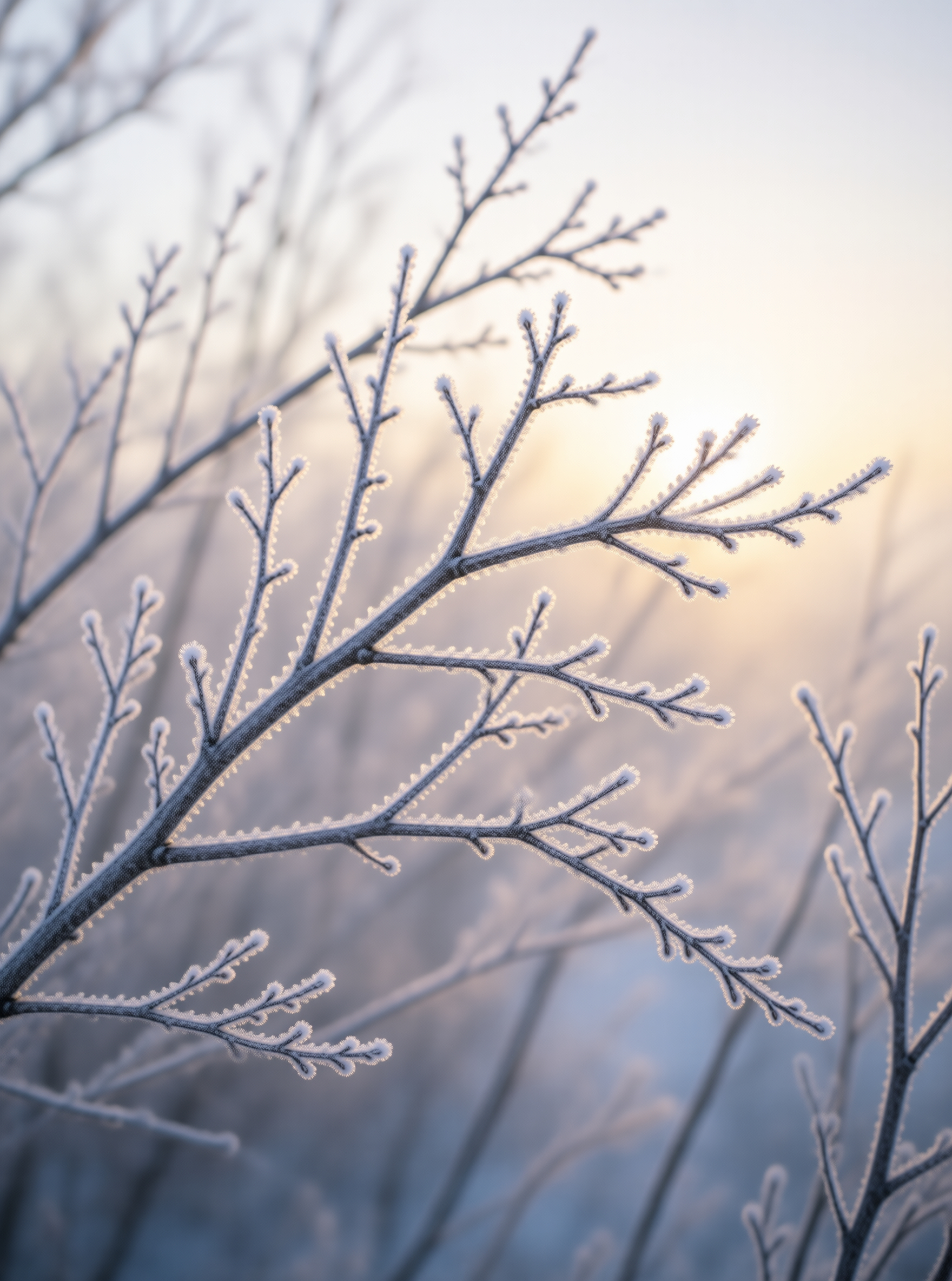 Frosted Branches at Dawn