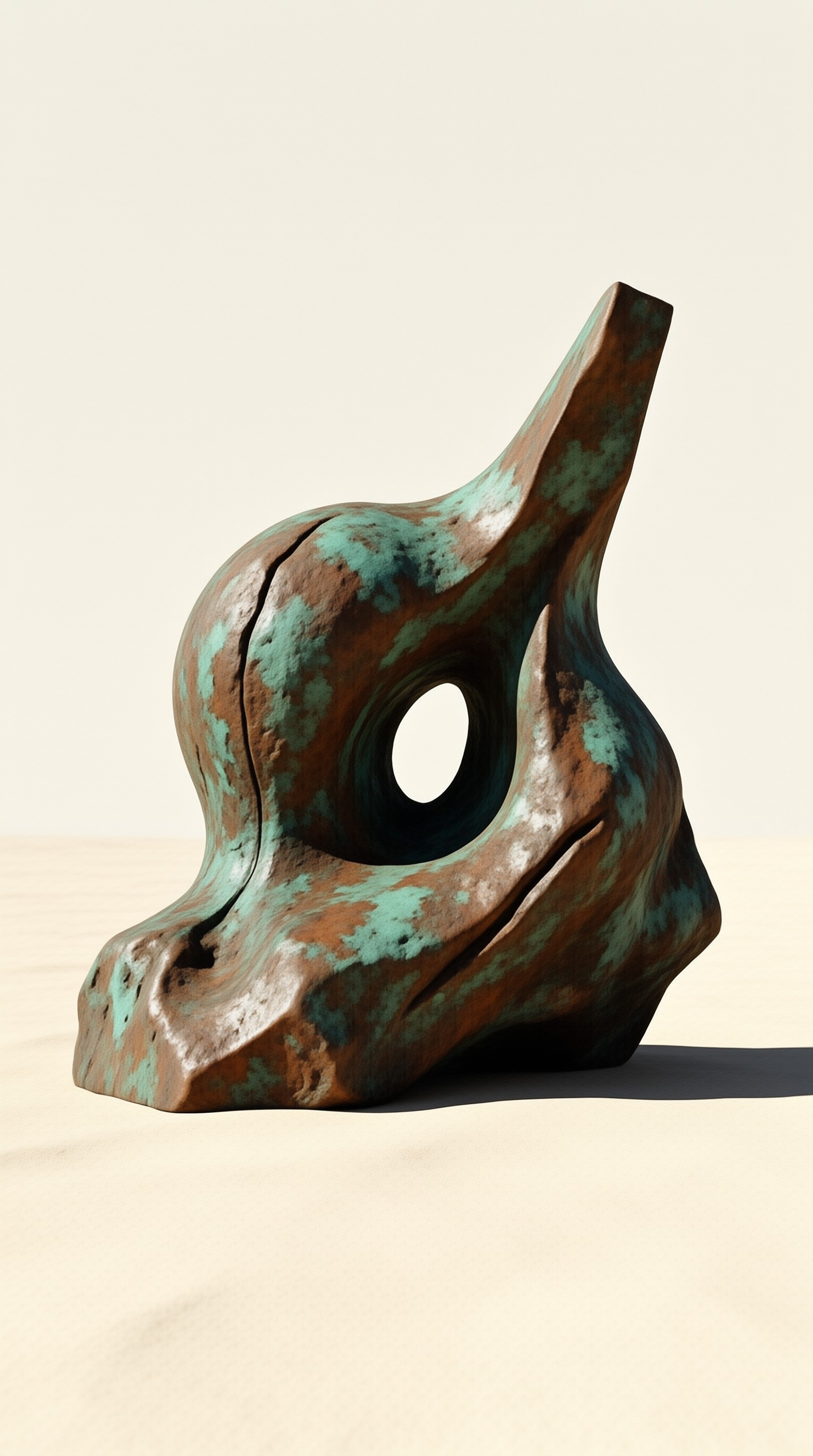 Abstract Aged Bronze Sculpture