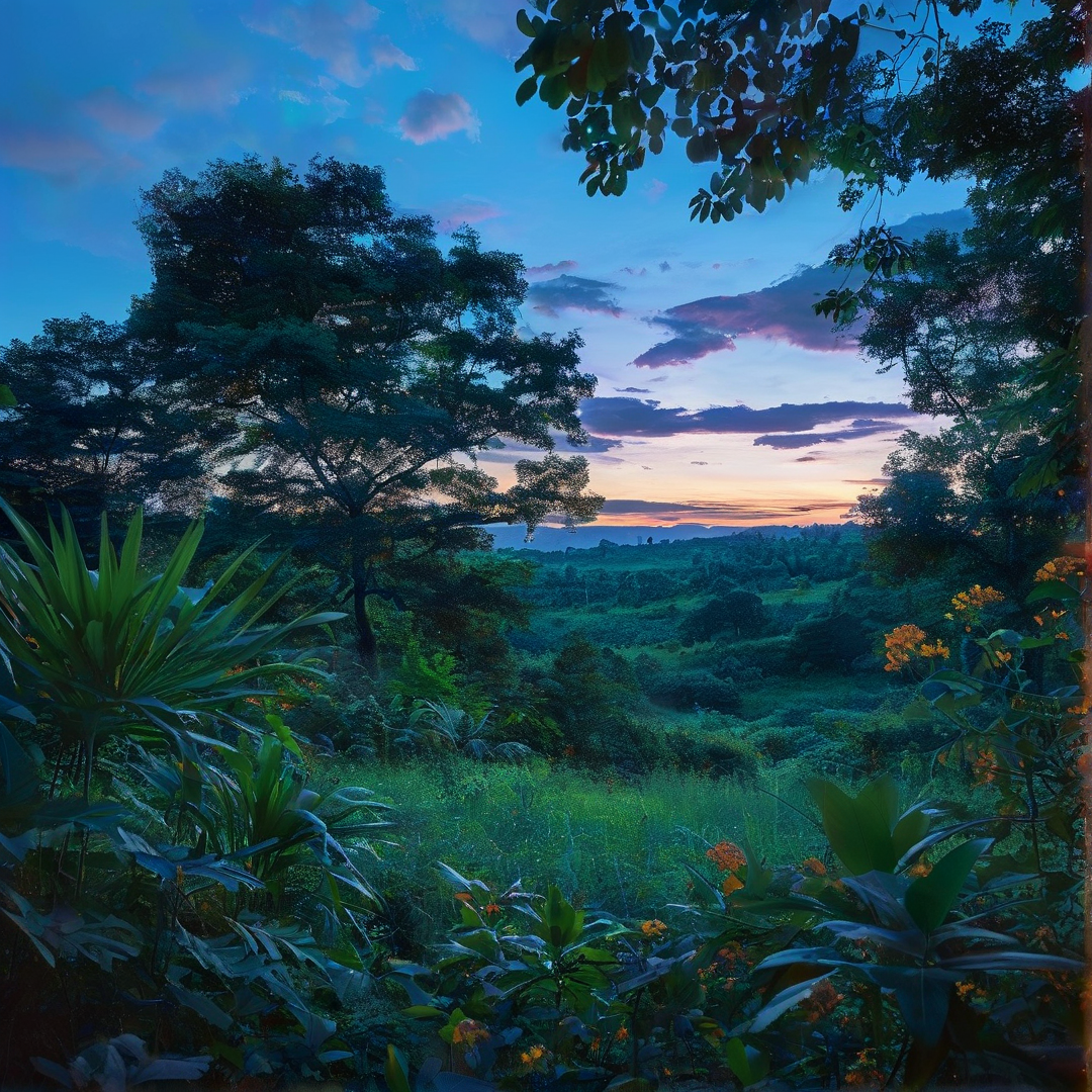 Tropical Twilight Landscape