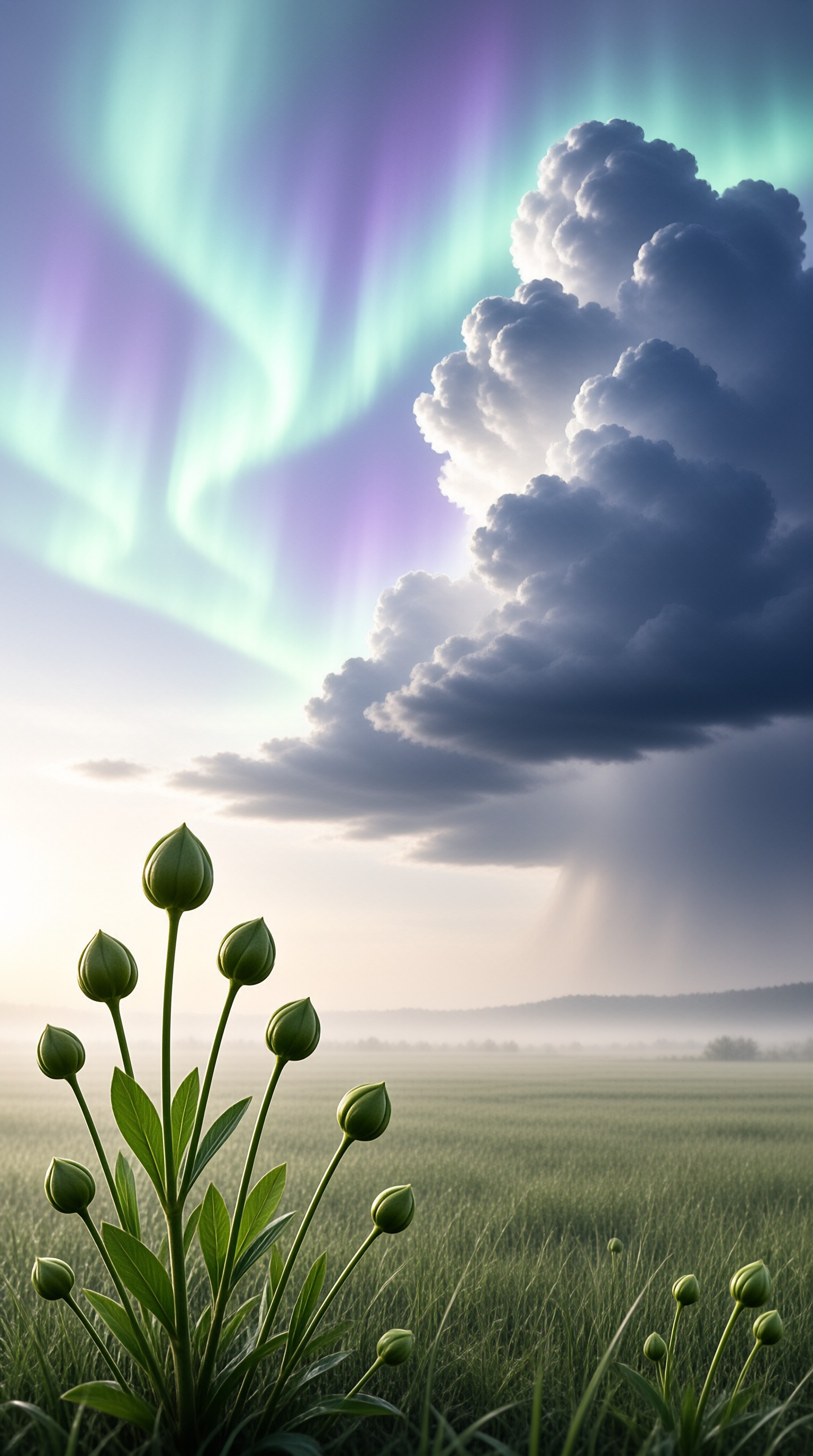Aurora Over Meadow