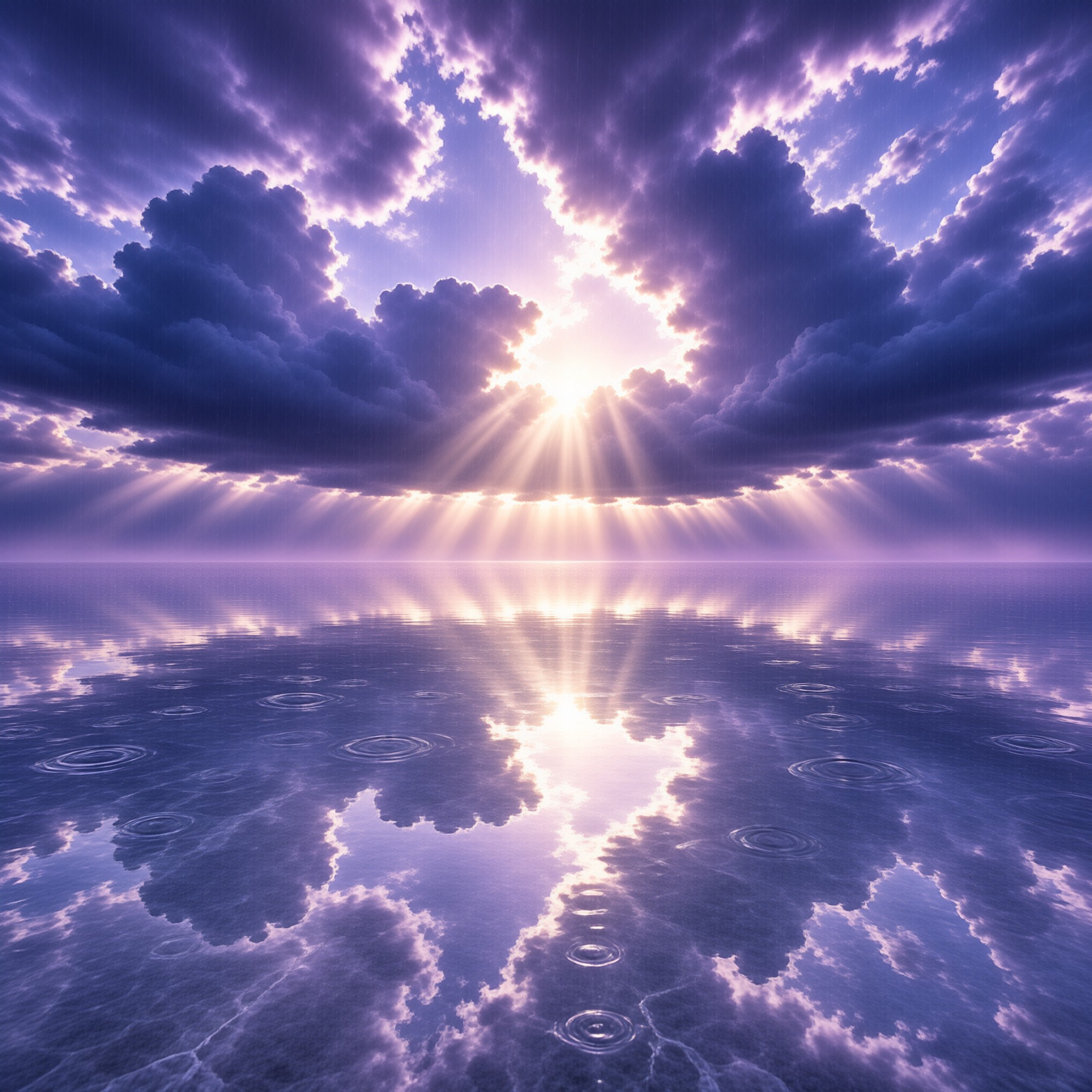 Sunbeams Through Clouds