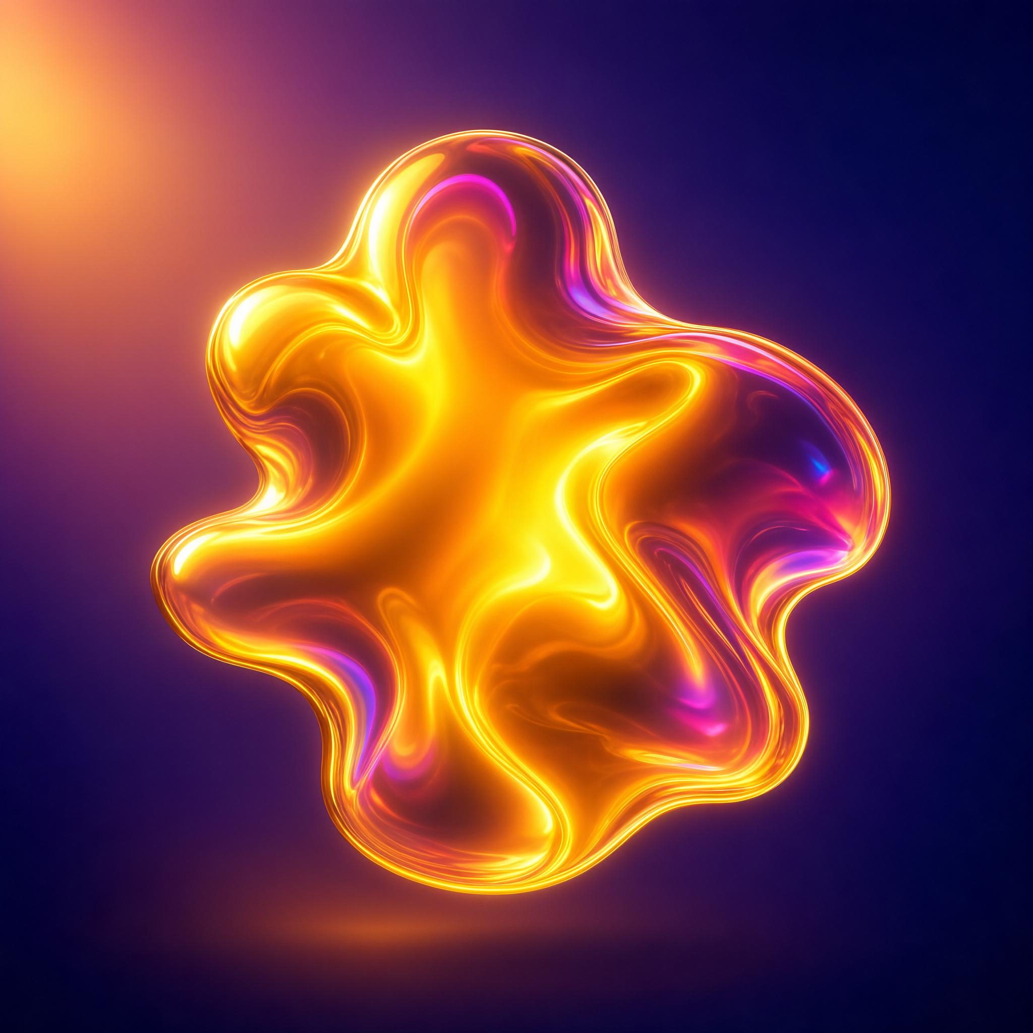 Glowing Liquid Blob