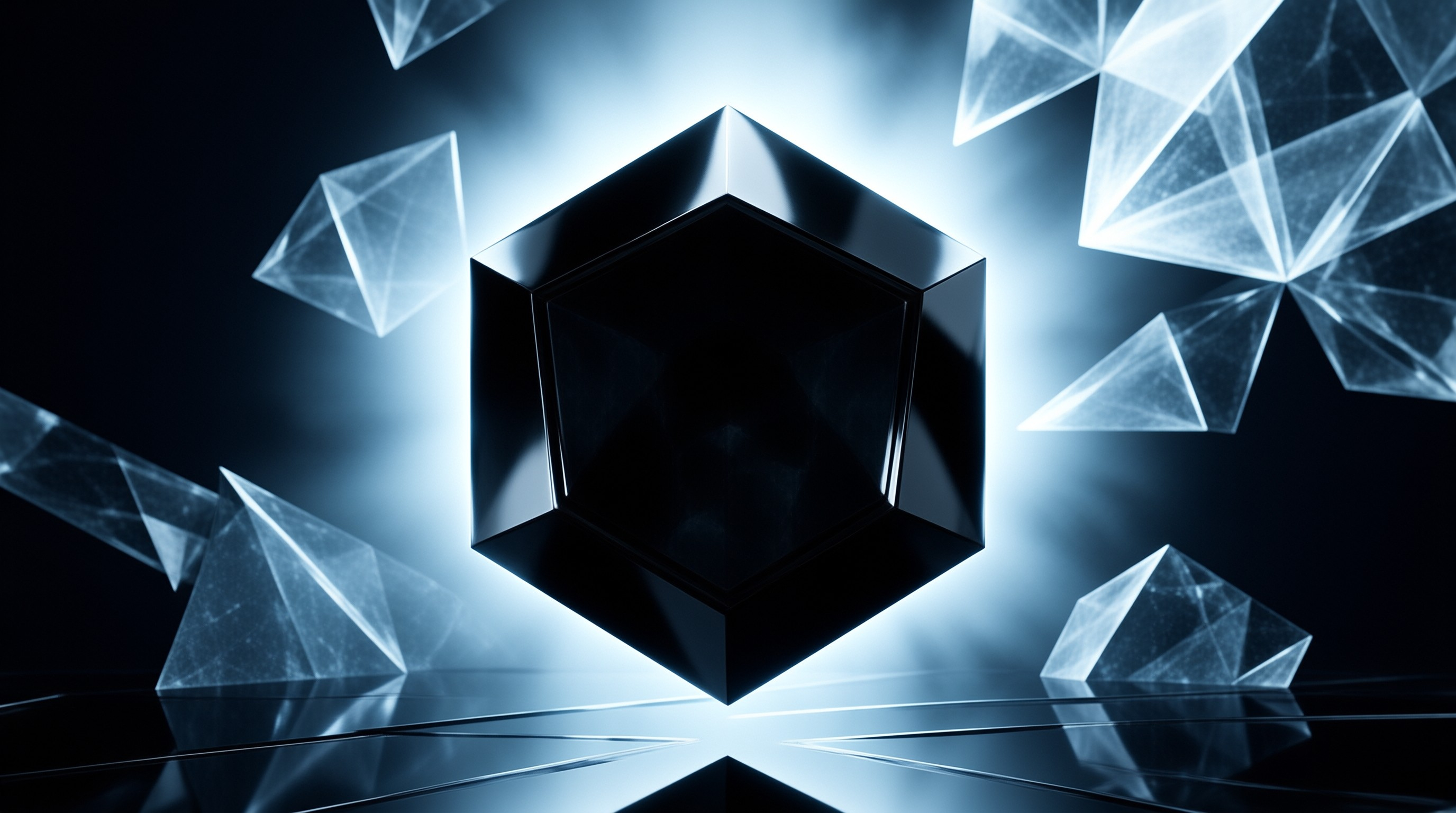 Futuristic Dark Polyhedron