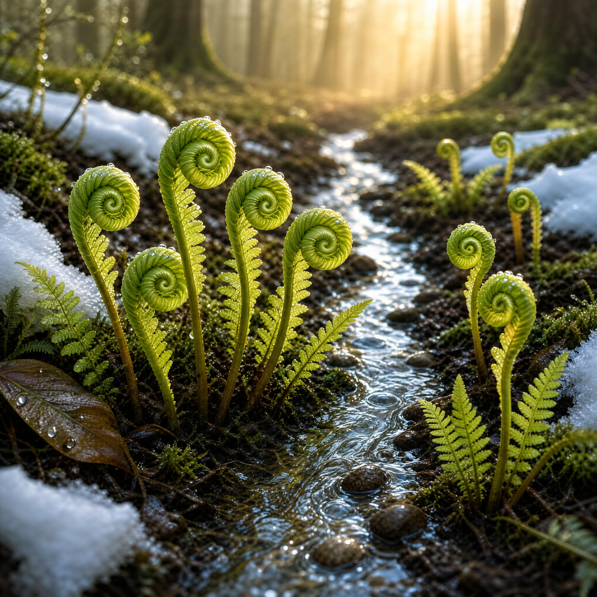 Ferns in Forest Stream