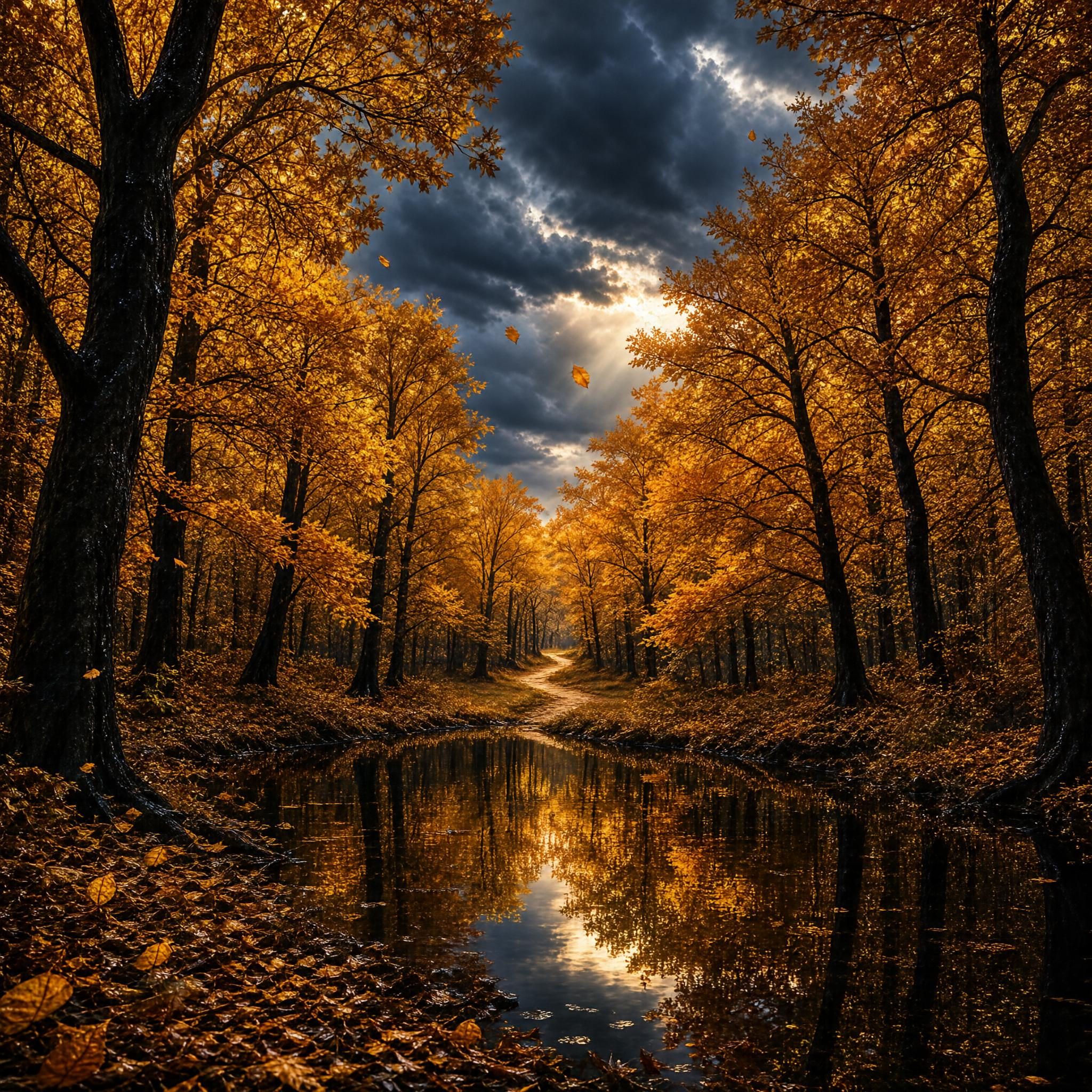 Golden Autumn Reflection
