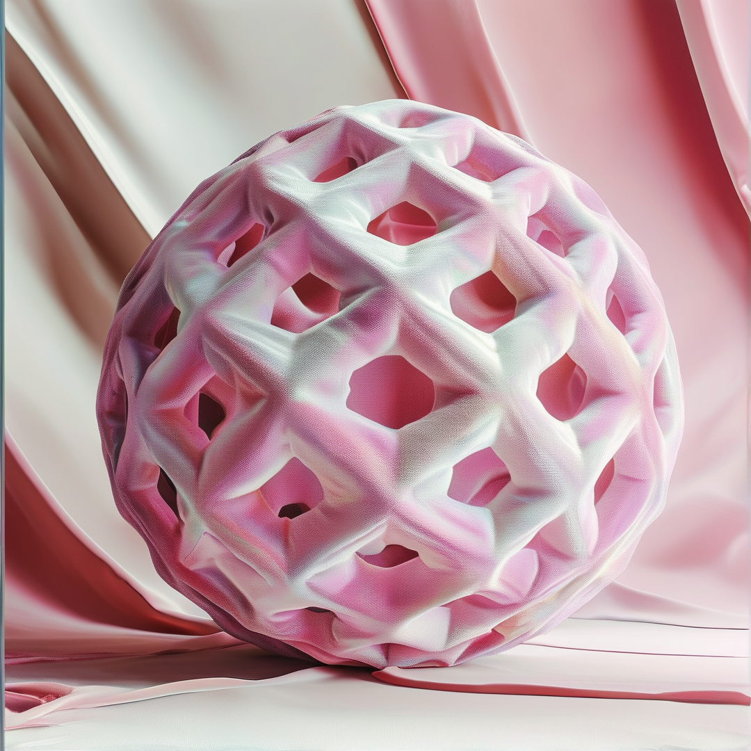 Pink Satin Geometric Sphere