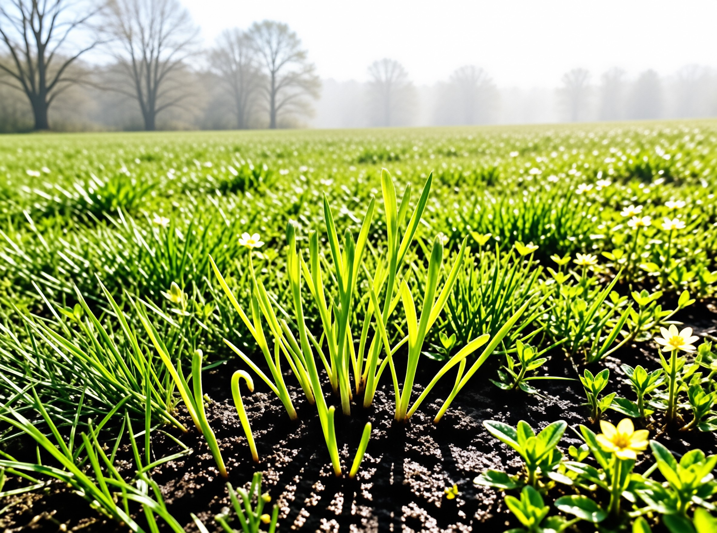 Lush Green Garden Field