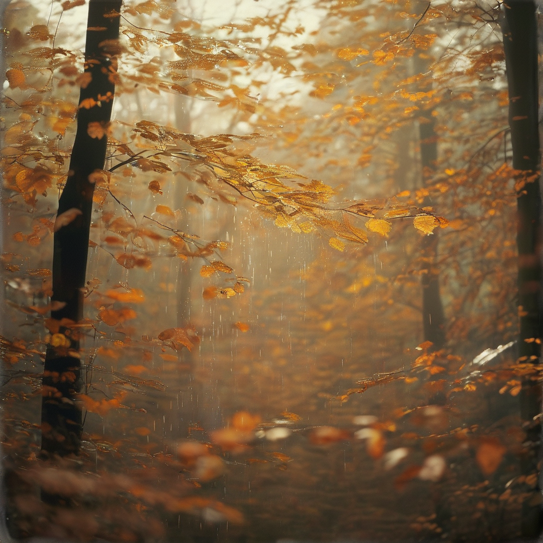 Autumn Forest in Mist