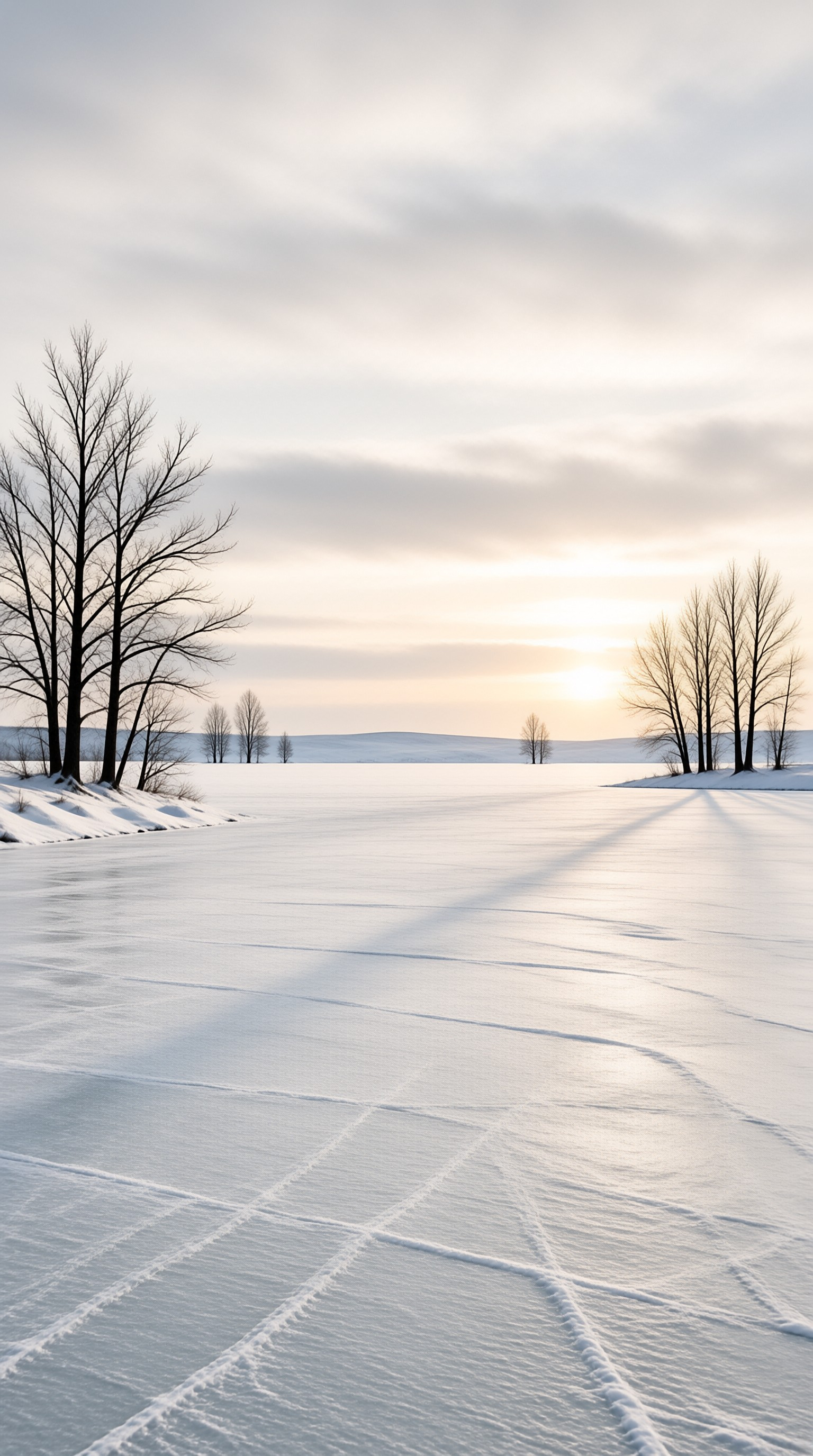 Frozen Lake Landscape