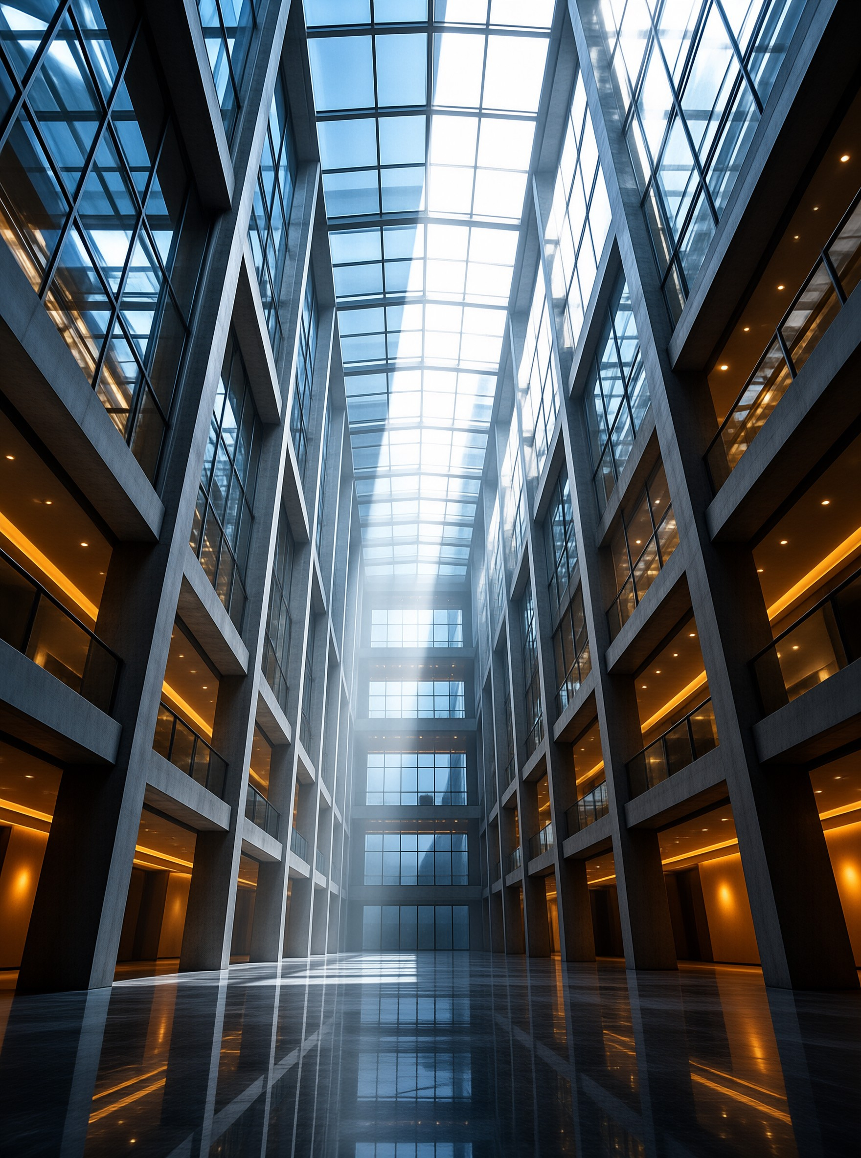Modern Glass Atrium