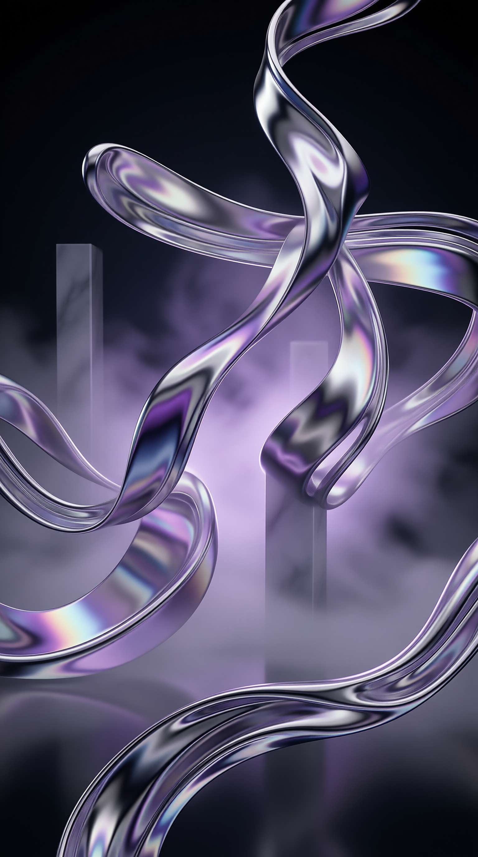 Violet Chrome Ribbon — Metallic Study