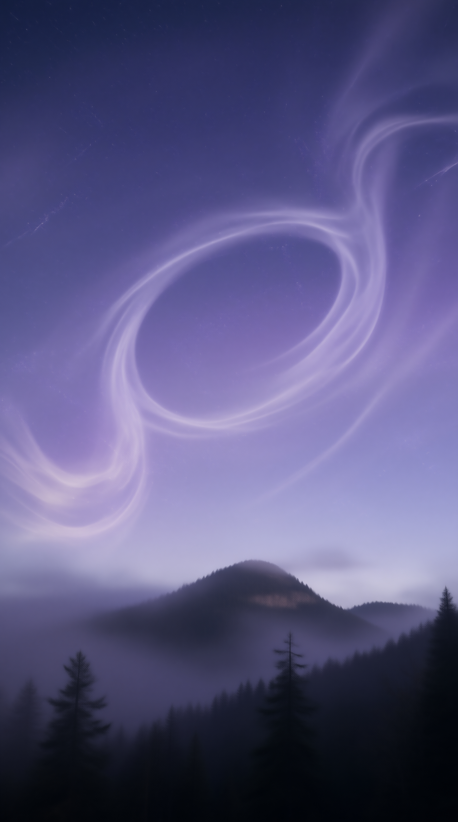 Swirling Purple Night Sky