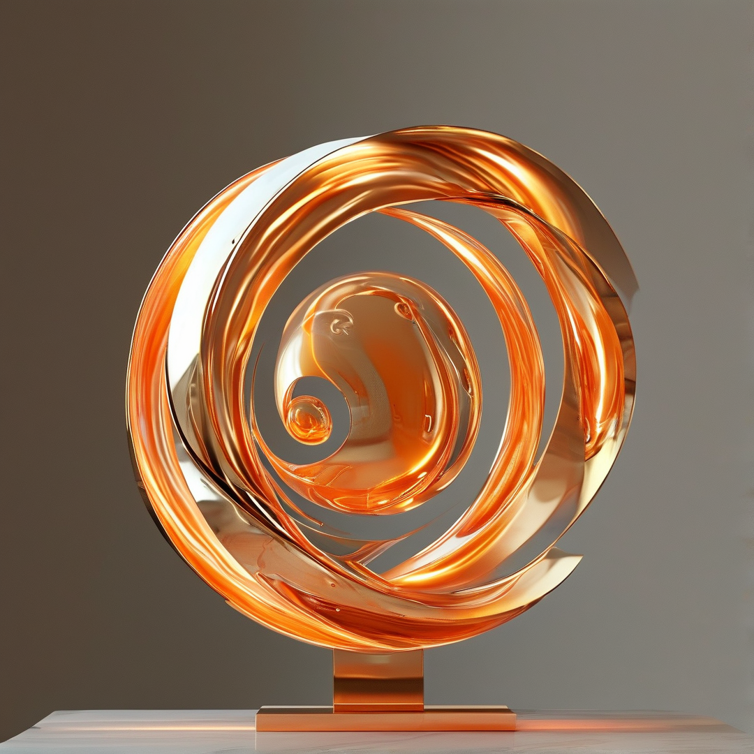 Amber Swirl Sculpture
