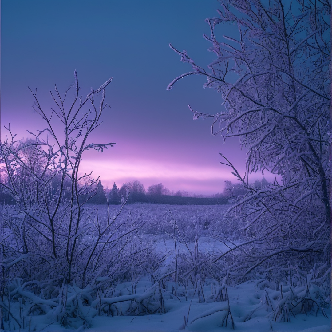 Winter Twilight Landscape