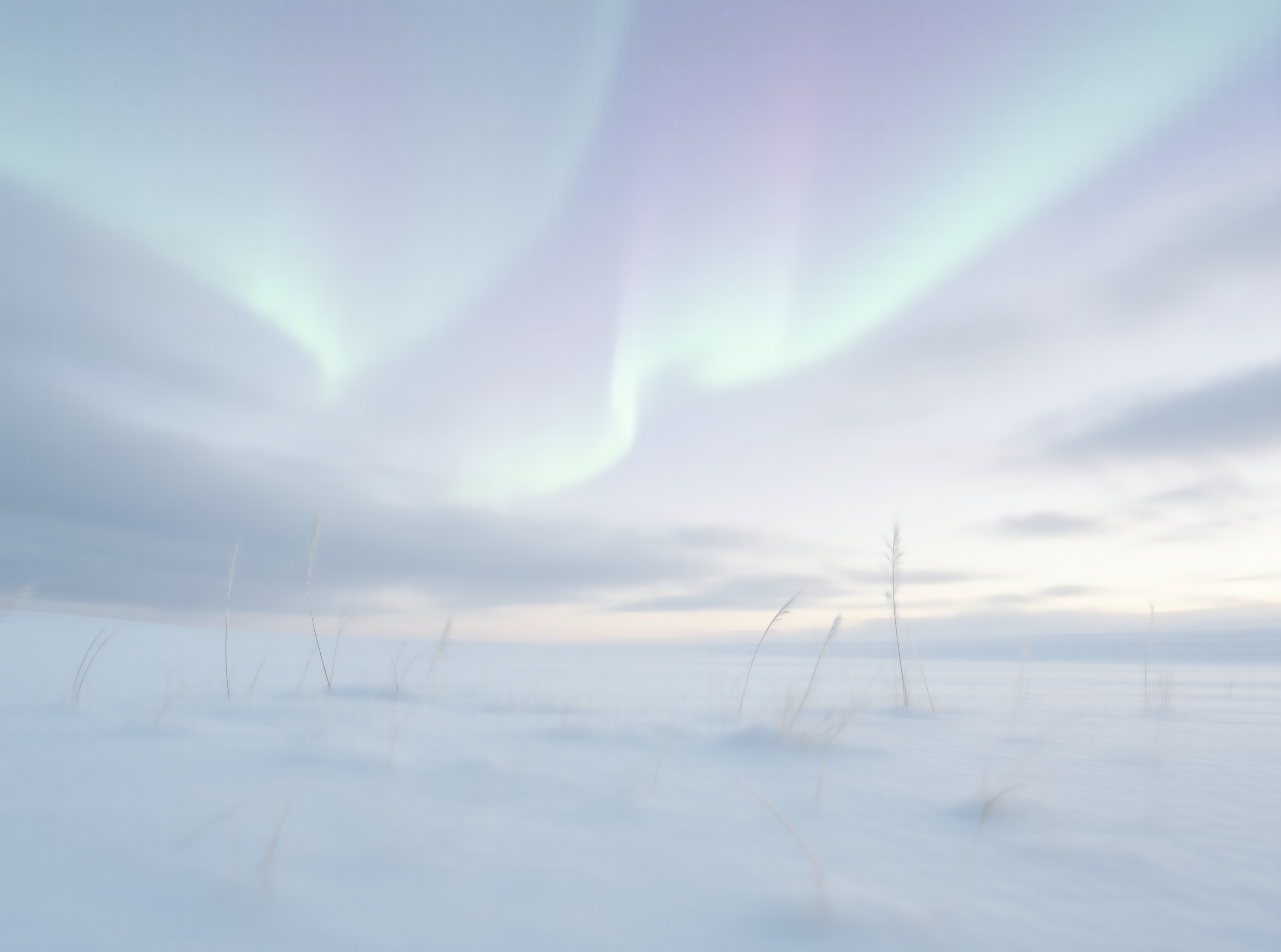 Aurora Over Snowy Landscape