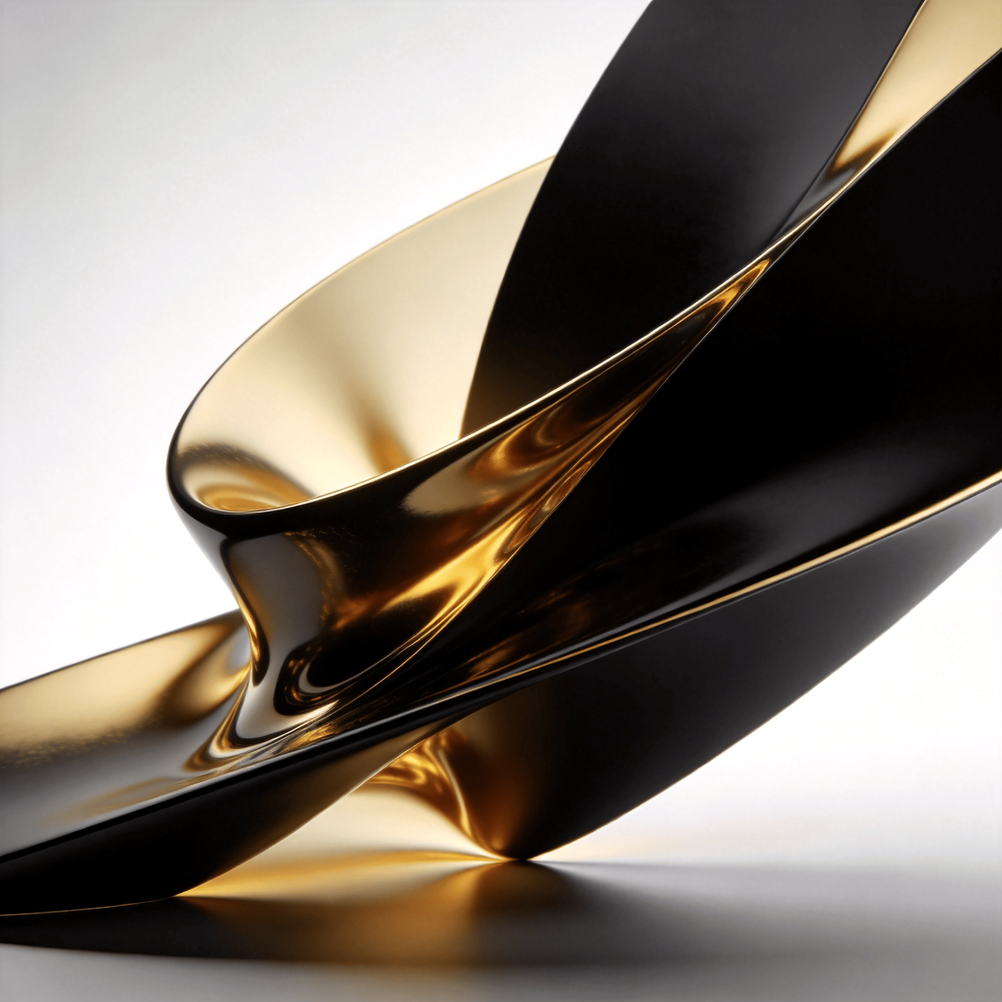 Liquid Gold Abstract — Dark Bold Study