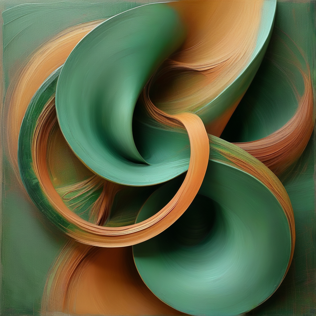 Swirling Green and Orange
