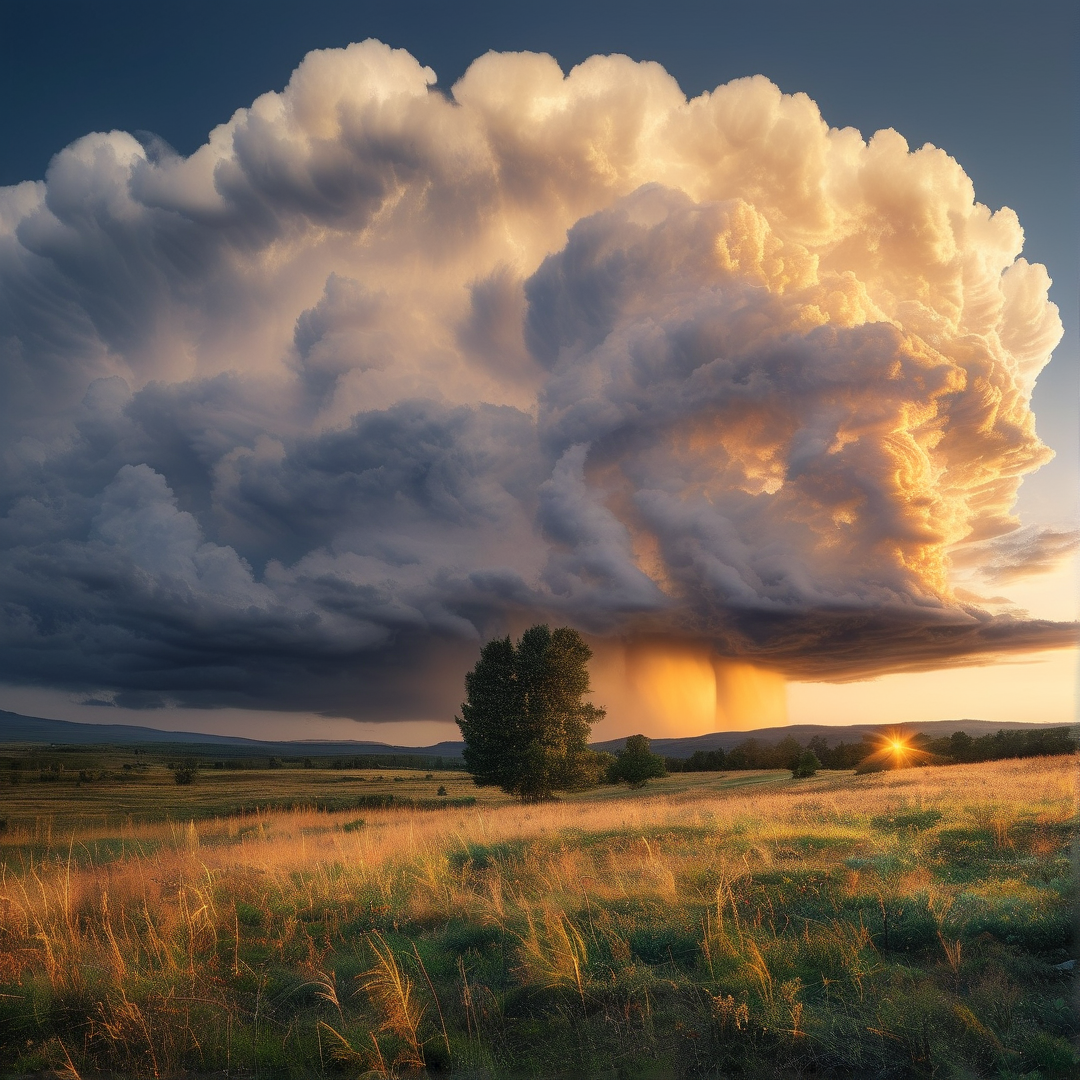 Golden Storm Cloud over Plains