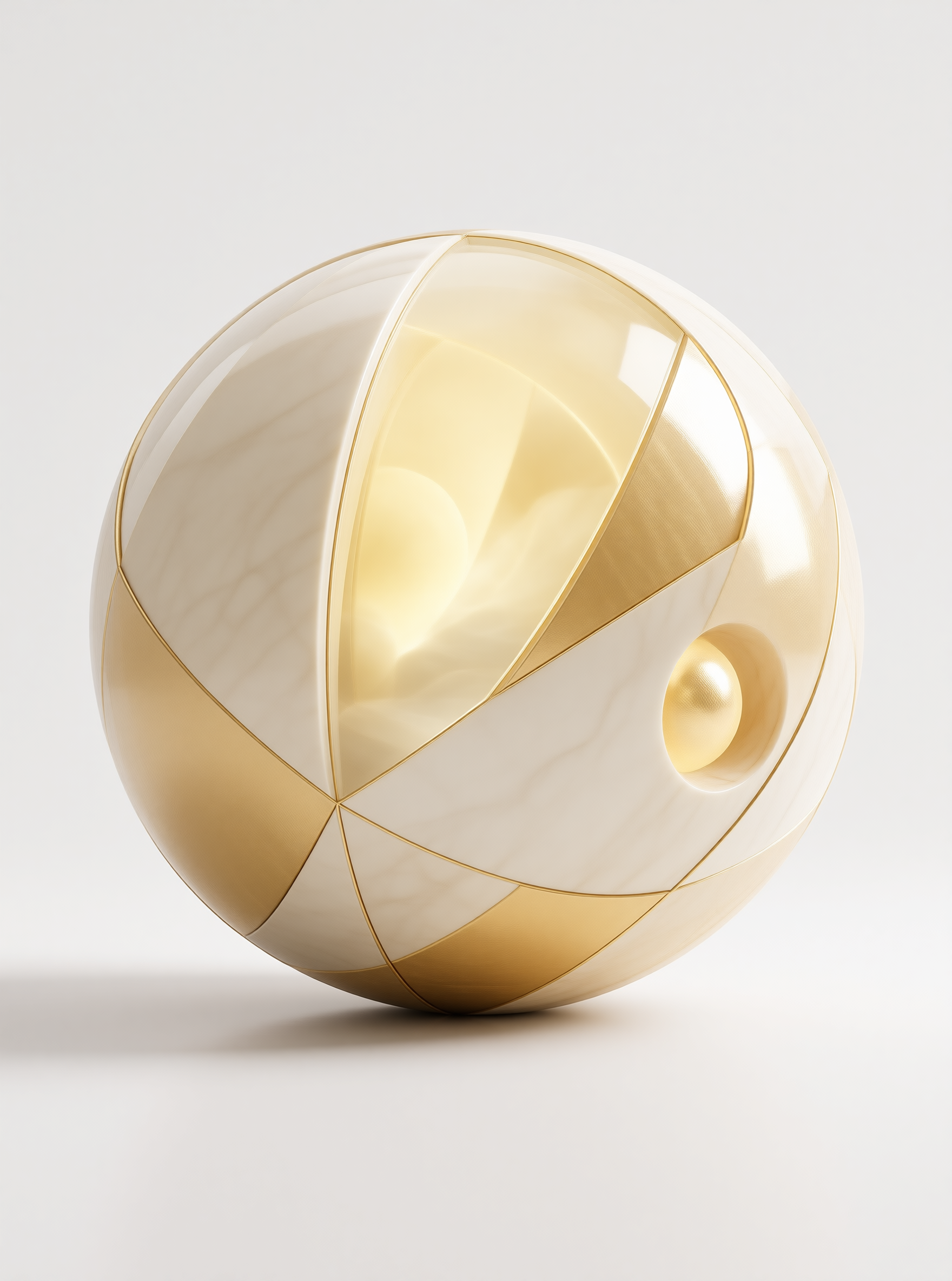 Golden Marble Sphere