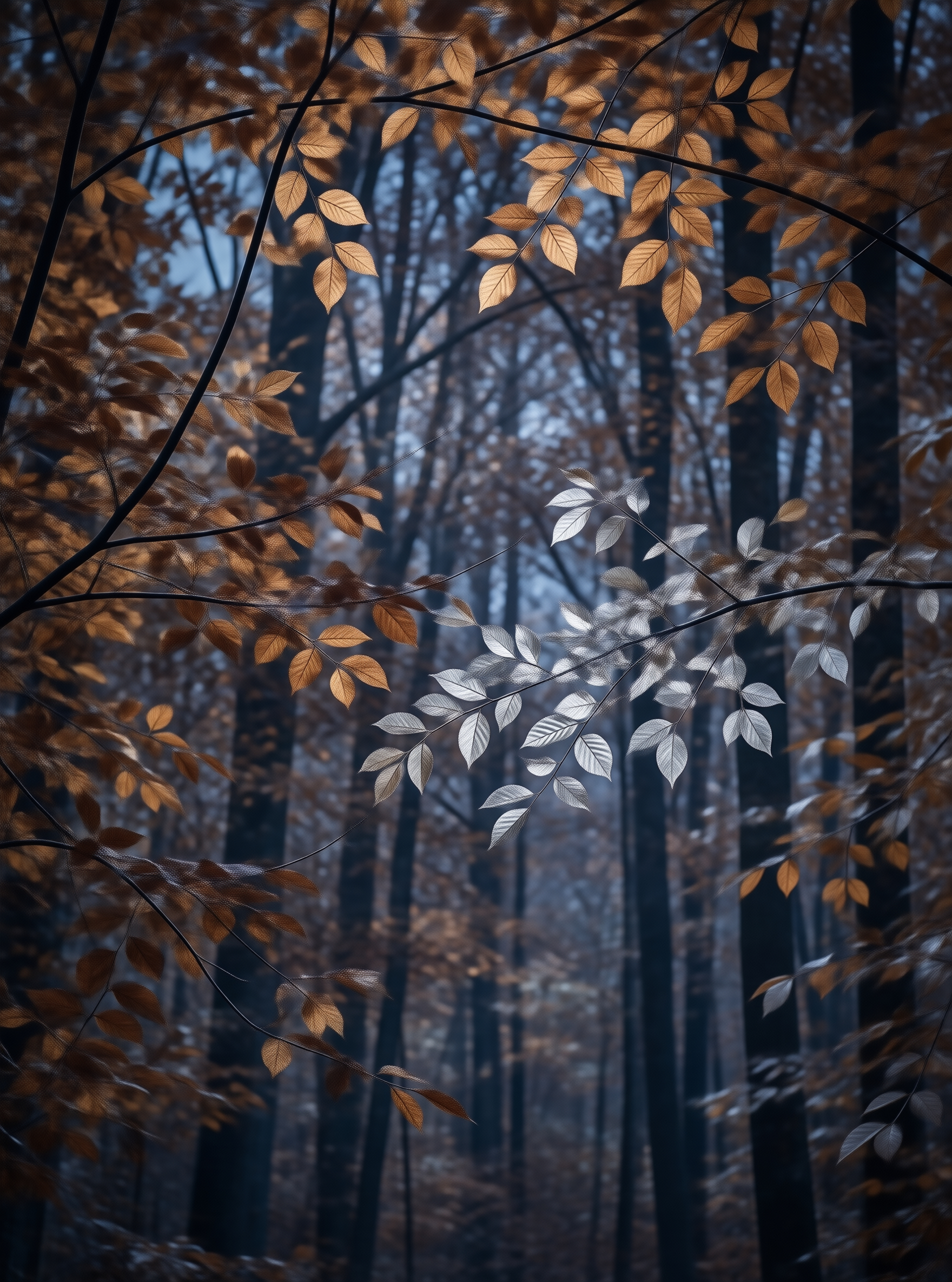 Misty Autumn Forest
