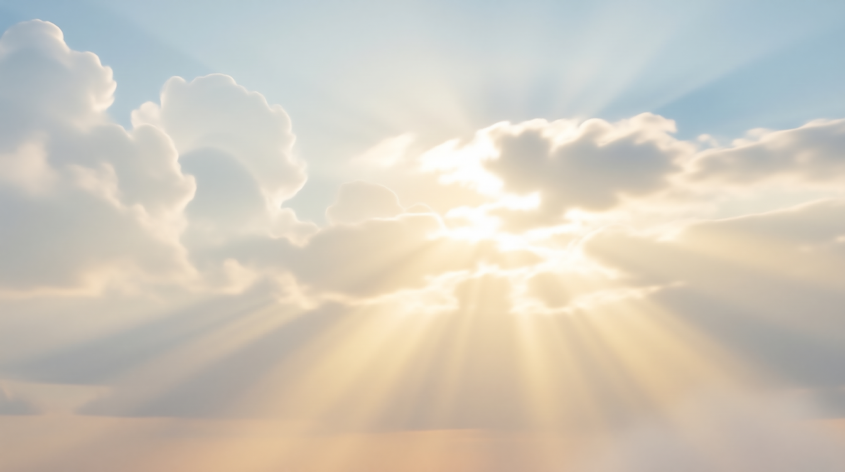 Sun Beams Through Clouds