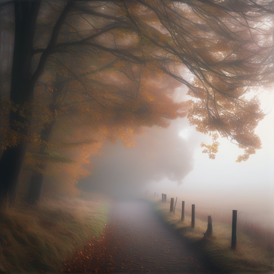 Misty Autumn Path